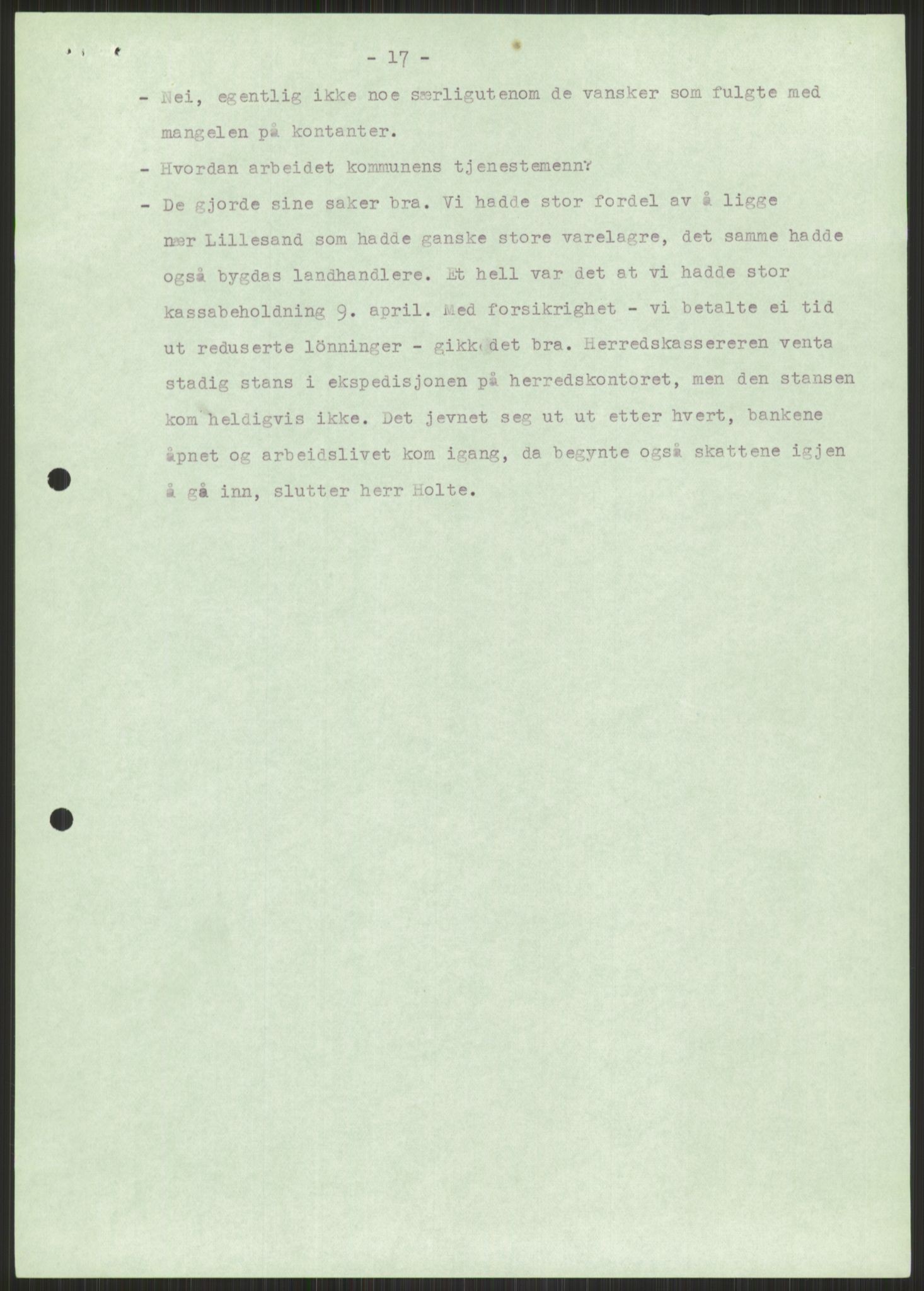 Forsvaret, Forsvarets krigshistoriske avdeling, AV/RA-RAFA-2017/Y/Ya/L0014: II-C-11-31 - Fylkesmenn.  Rapporter om krigsbegivenhetene 1940., 1940, p. 785