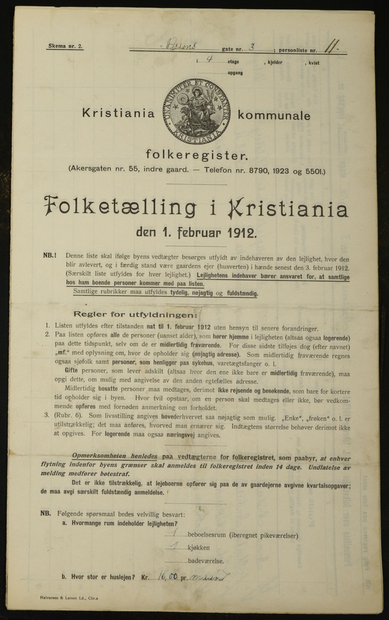 OBA, Municipal Census 1912 for Kristiania, 1912, p. 71751
