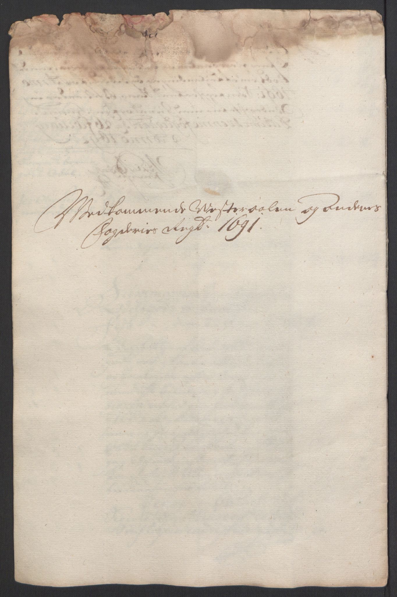 Rentekammeret inntil 1814, Reviderte regnskaper, Fogderegnskap, RA/EA-4092/R67/L4676: Fogderegnskap Vesterålen, Andenes og Lofoten, 1691-1693, p. 21