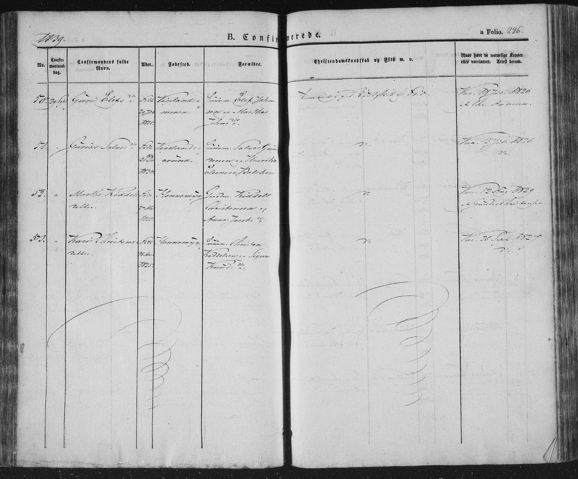 Vennesla sokneprestkontor, AV/SAK-1111-0045/Fa/Fac/L0004: Parish register (official) no. A 4, 1834-1855, p. 286