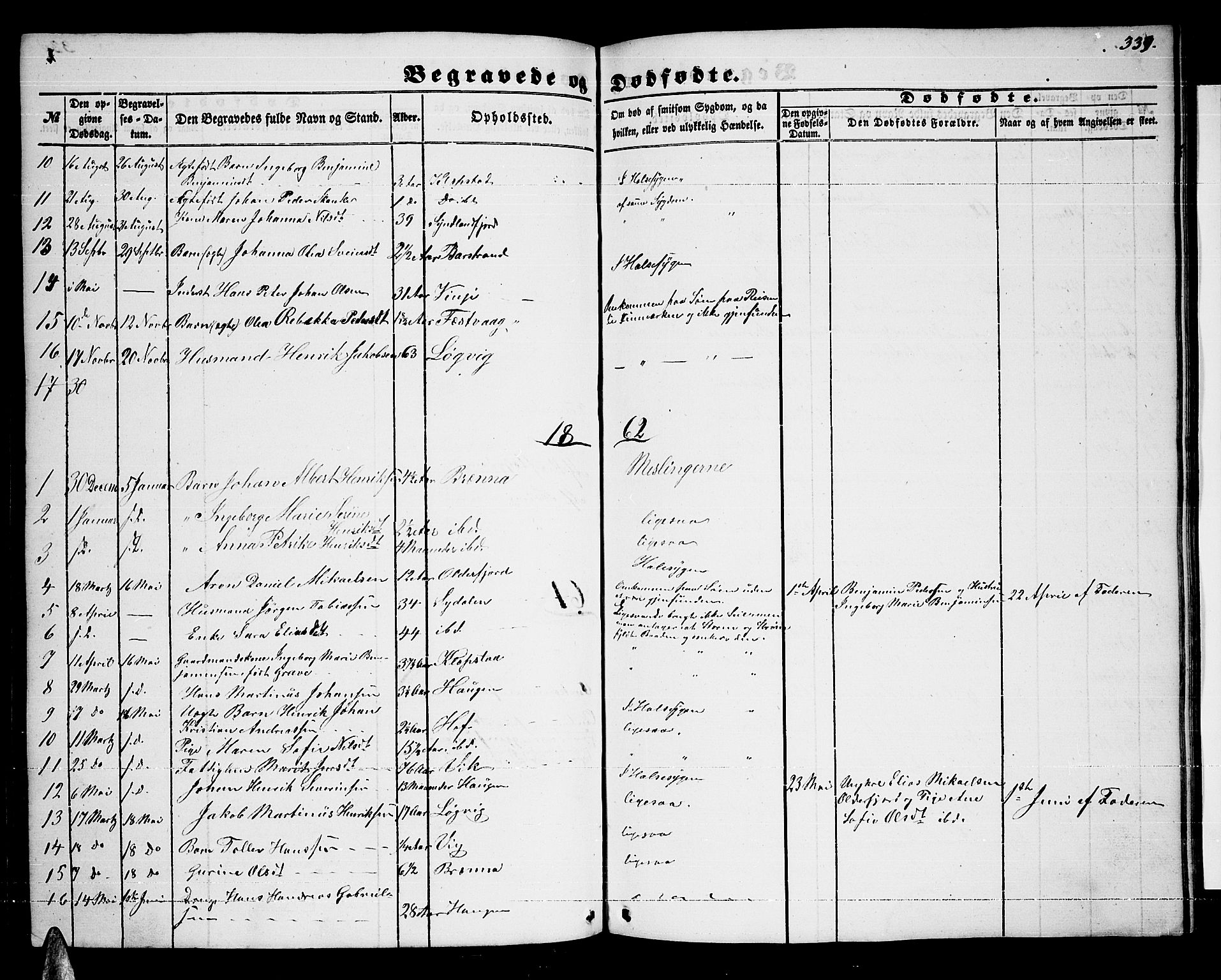 Ministerialprotokoller, klokkerbøker og fødselsregistre - Nordland, SAT/A-1459/876/L1102: Parish register (copy) no. 876C01, 1852-1886, p. 339