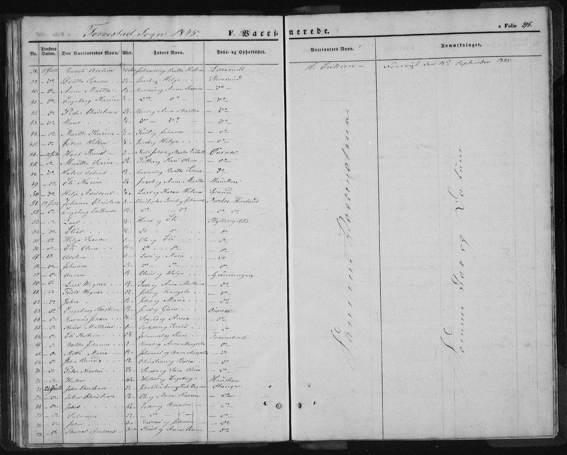 Torvastad sokneprestkontor, SAST/A -101857/H/Ha/Haa/L0005: Parish register (official) no. A 5, 1836-1847, p. 295
