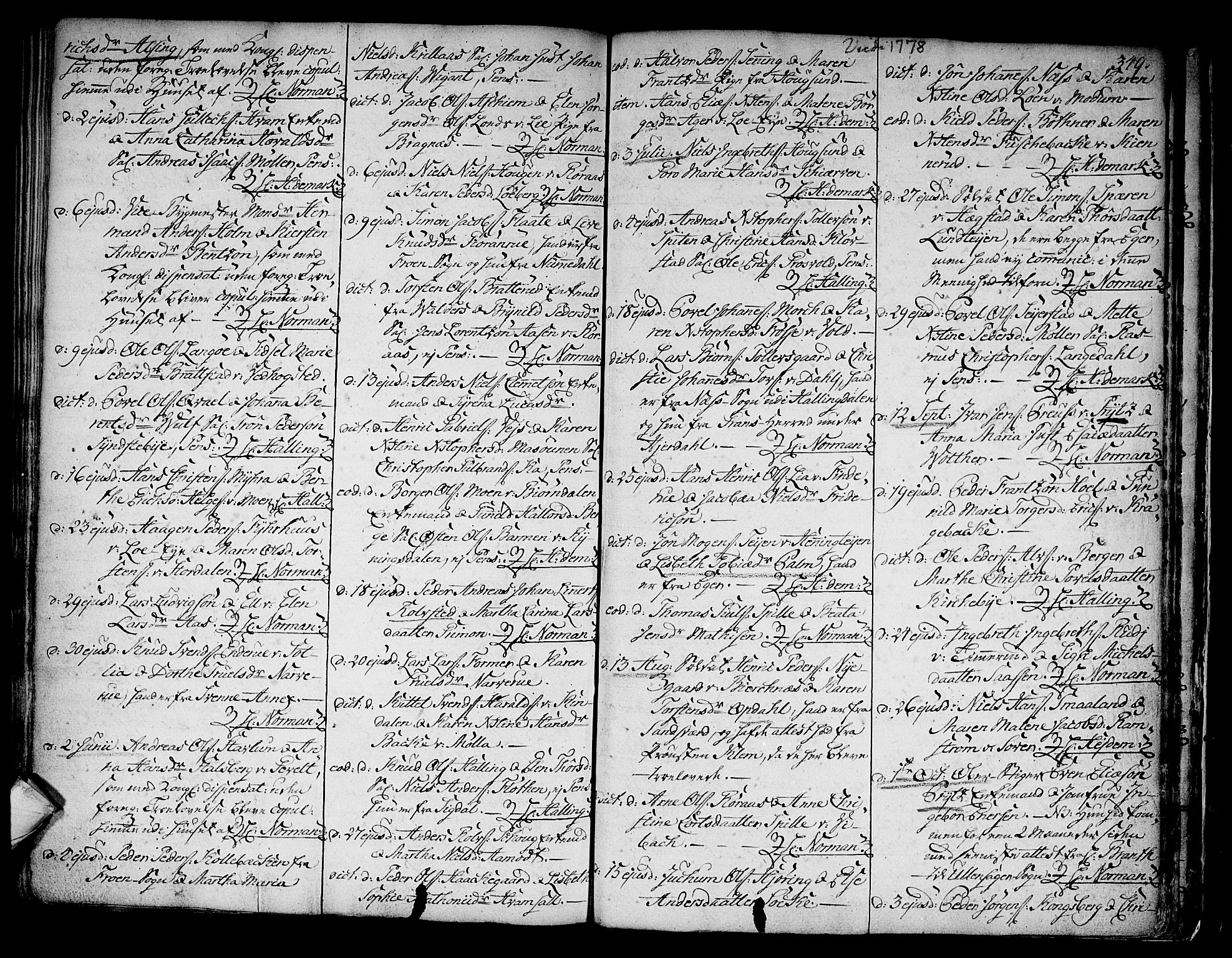 Kongsberg kirkebøker, SAKO/A-22/F/Fa/L0005: Parish register (official) no. I 5, 1769-1782, p. 349