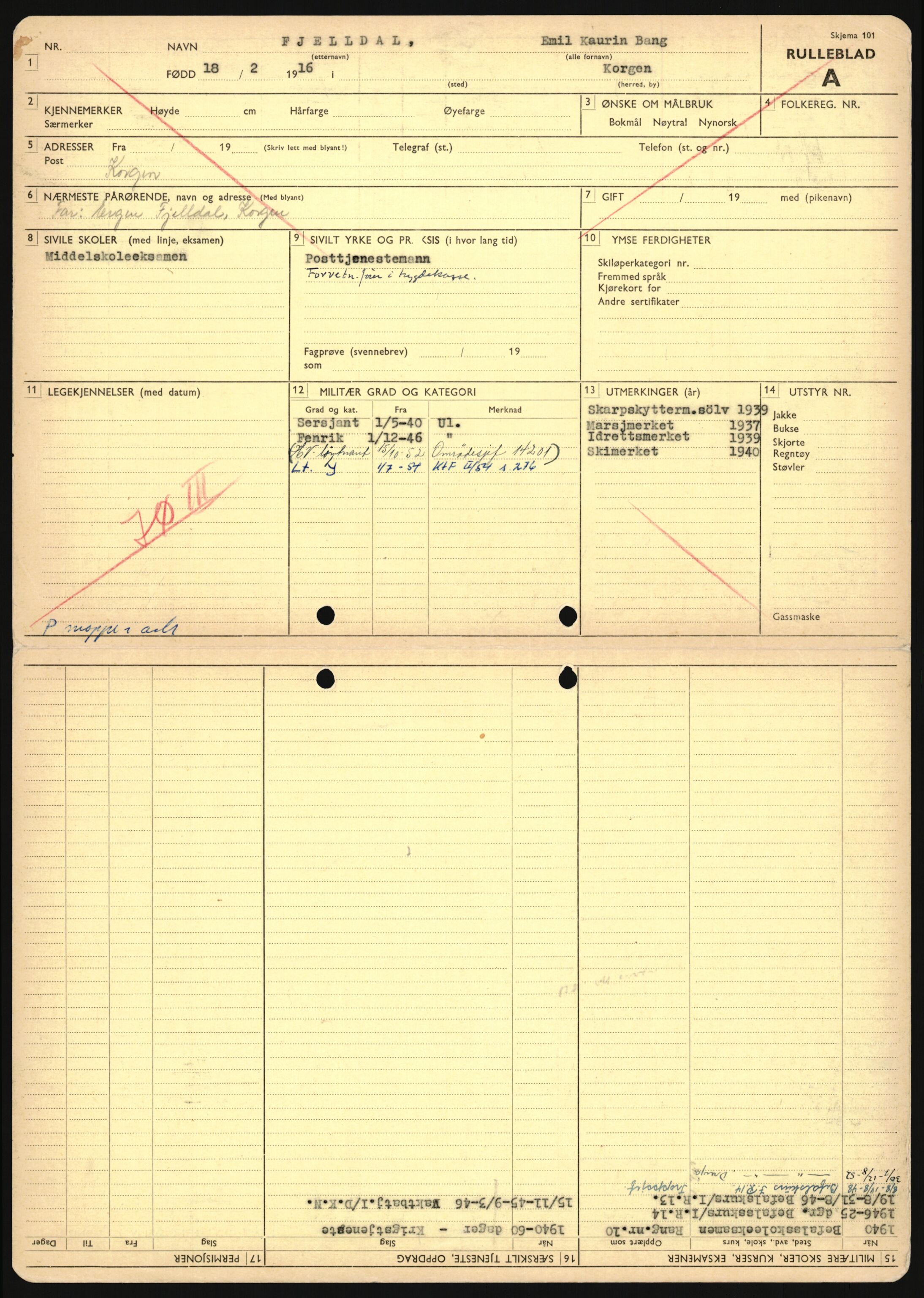 Forsvaret, Sør-Hålogaland landforsvar, AV/RA-RAFA-2552/P/Pa/L0302: Personellmapper for slettet personell, yrkesbefal og vernepliktig befal, født 1913-1916, 1932-1976, p. 416