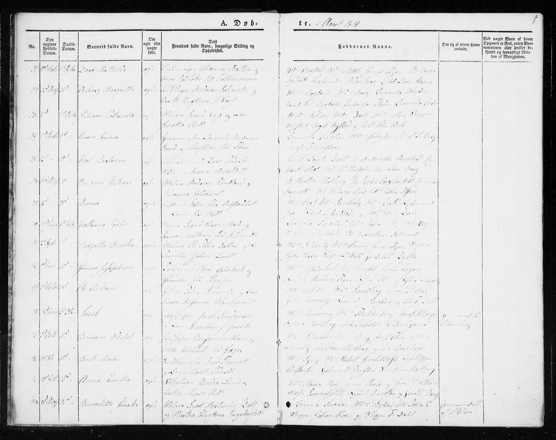 Ministerialprotokoller, klokkerbøker og fødselsregistre - Sør-Trøndelag, SAT/A-1456/604/L0183: Parish register (official) no. 604A04, 1841-1850, p. 4