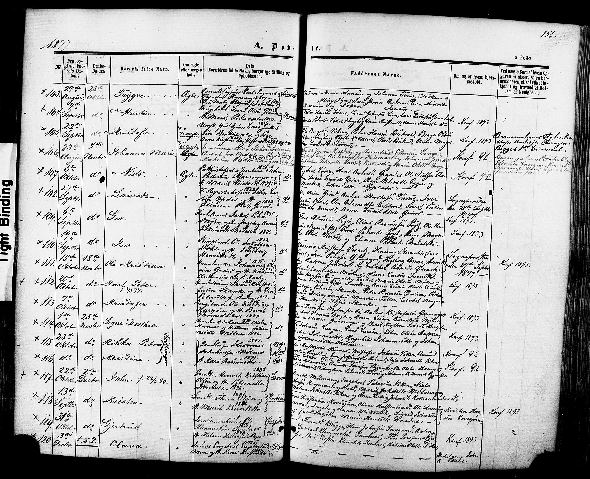 Ministerialprotokoller, klokkerbøker og fødselsregistre - Sør-Trøndelag, AV/SAT-A-1456/681/L0932: Parish register (official) no. 681A10, 1860-1878, p. 156