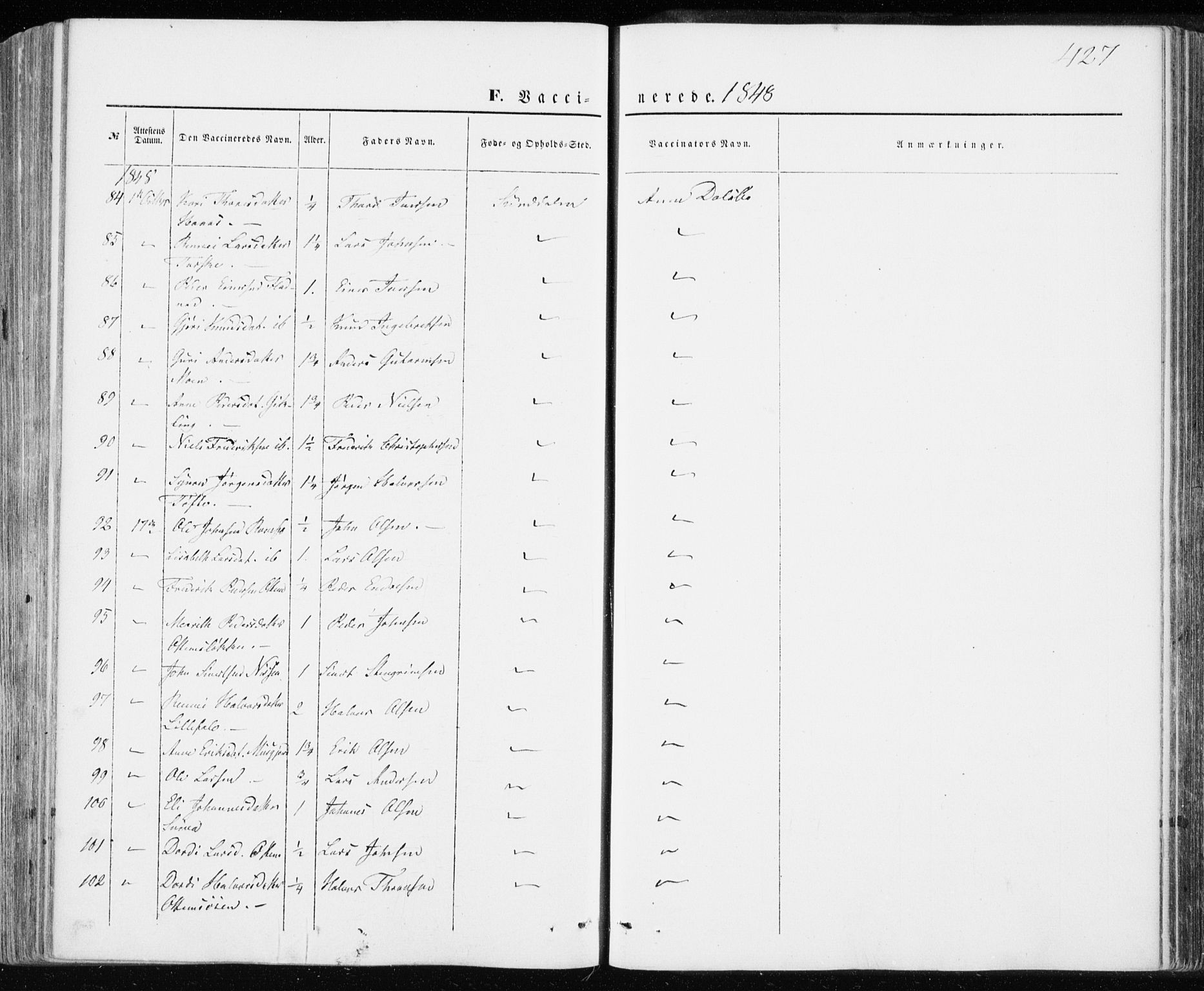 Ministerialprotokoller, klokkerbøker og fødselsregistre - Møre og Romsdal, AV/SAT-A-1454/590/L1013: Parish register (official) no. 590A05, 1847-1877, p. 427