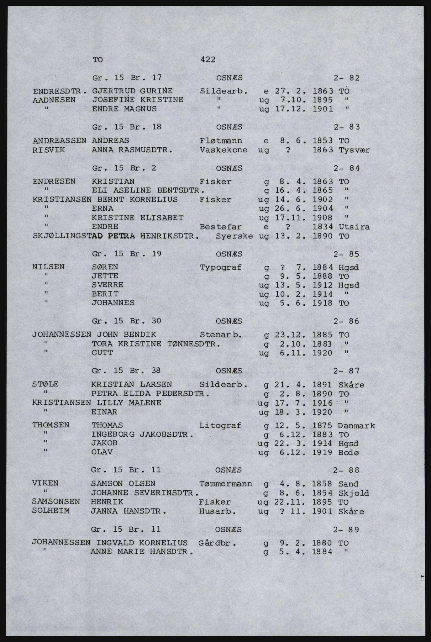 SAST, Copy of 1920 census for Karmøy, 1920, p. 456