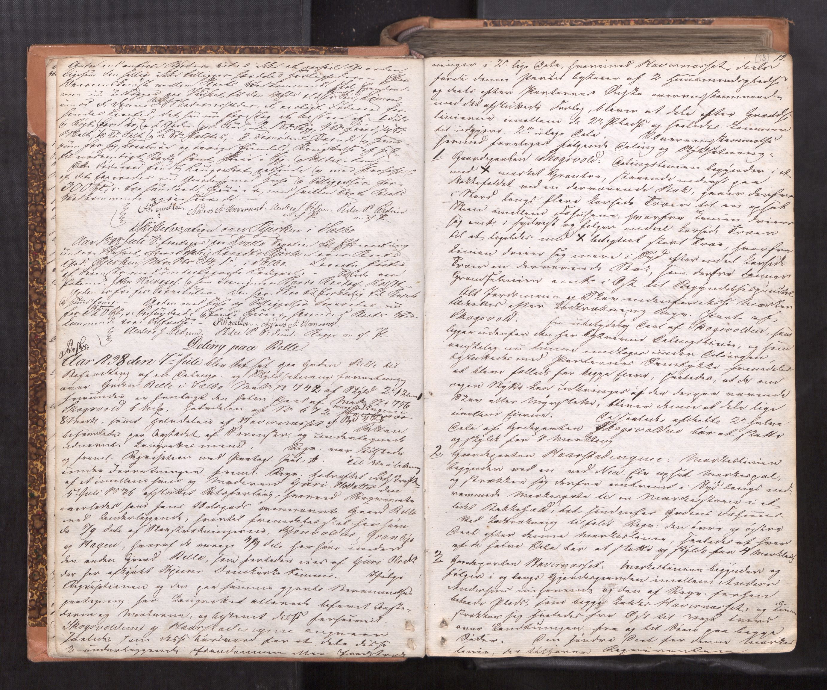 Strinda og Selbu sorenskriveri, AV/SAT-A-0015/1/1B/L0002: Ekstrarettsprot. 1b, 1837-1859, p. 12b-13a