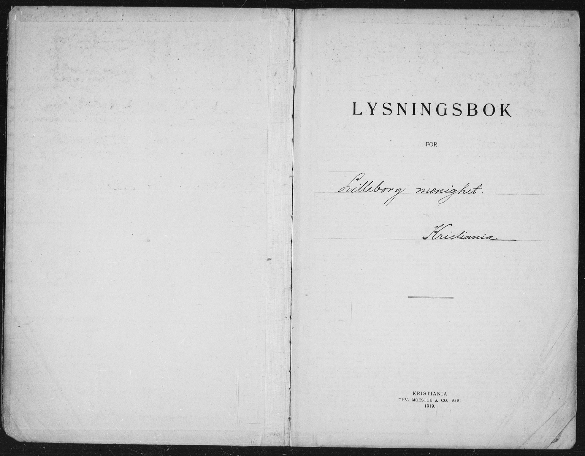 Lilleborg prestekontor Kirkebøker, AV/SAO-A-10343a/H/L0002: Banns register no. 2, 1919-1940