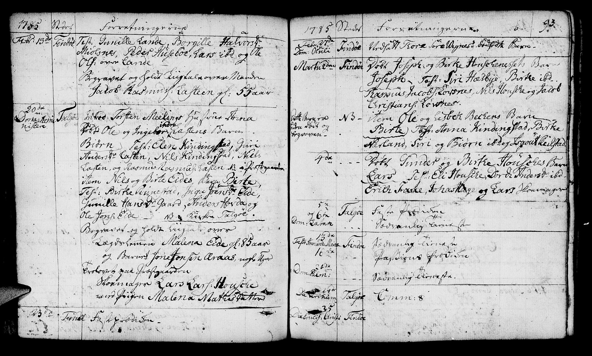 Finnøy sokneprestkontor, AV/SAST-A-101825/H/Ha/Haa/L0005: Parish register (official) no. A 5, 1773-1816, p. 93