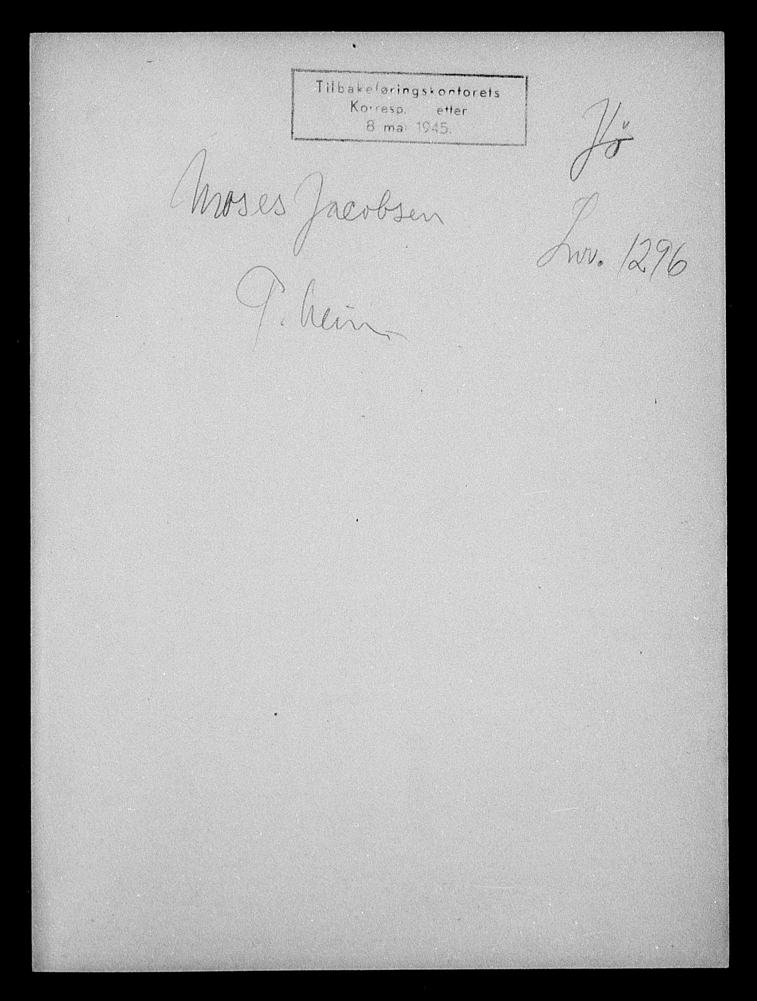 Justisdepartementet, Tilbakeføringskontoret for inndratte formuer, AV/RA-S-1564/H/Hc/Hca/L0899: --, 1945-1947, p. 3