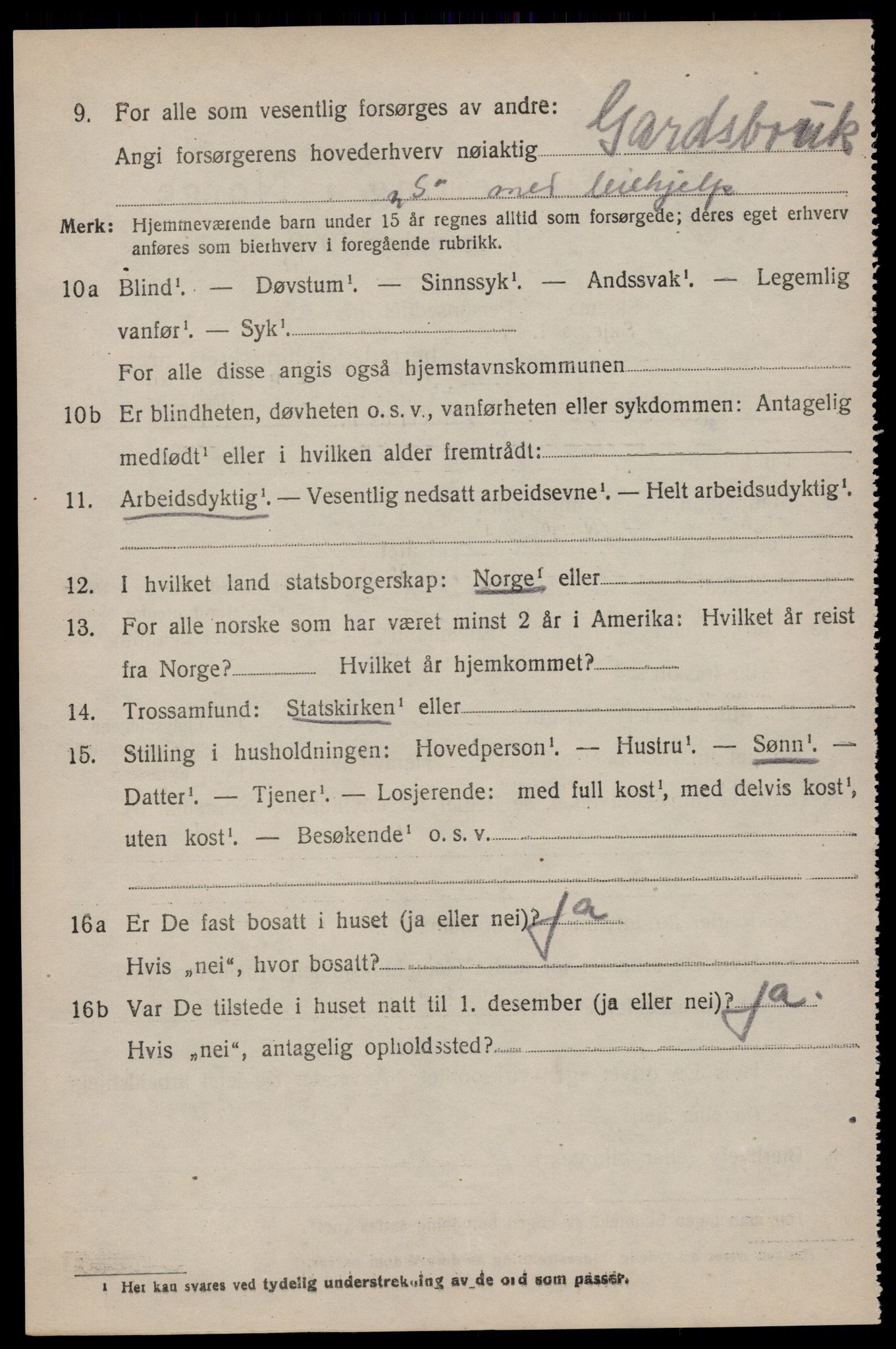 SAST, 1920 census for Håland, 1920, p. 7200