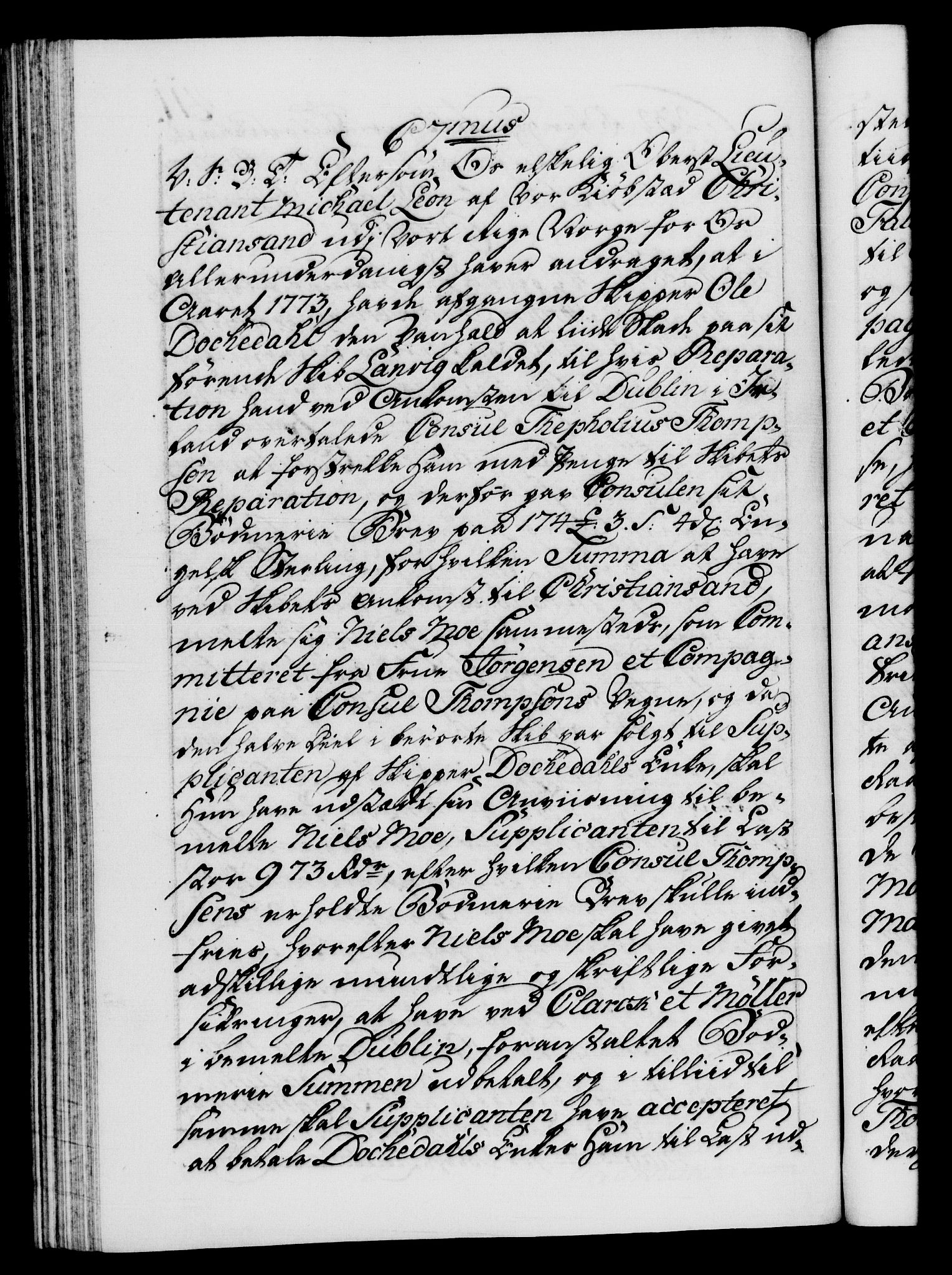 Danske Kanselli 1572-1799, AV/RA-EA-3023/F/Fc/Fca/Fcab/L0041: Norske tegnelser, 1773-1776, p. 411b