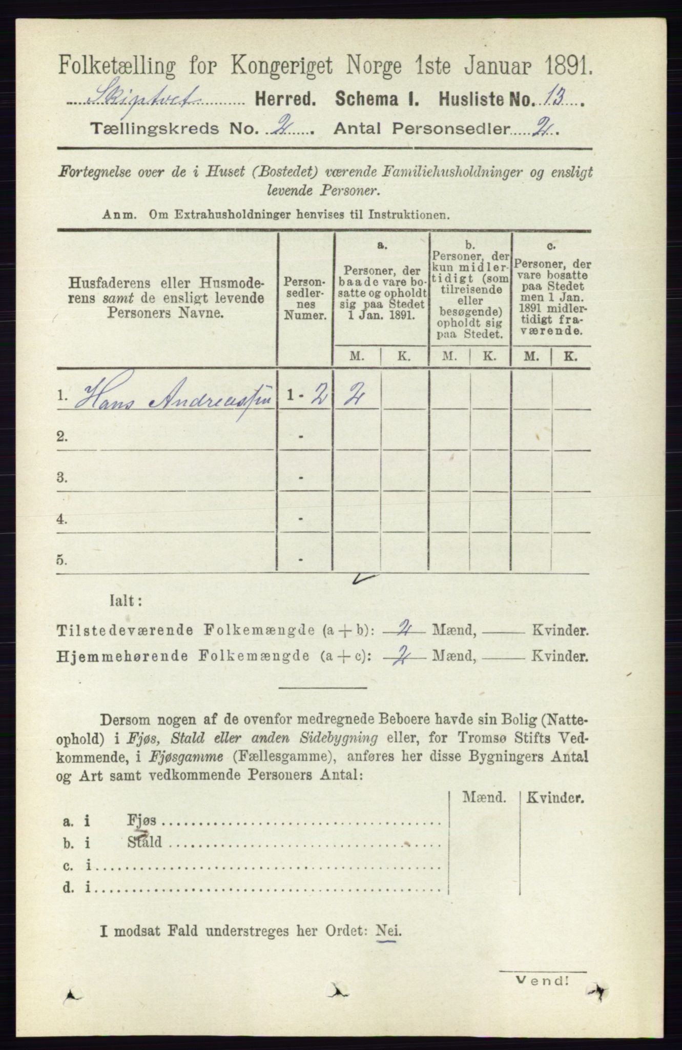 RA, 1891 census for 0127 Skiptvet, 1891, p. 479