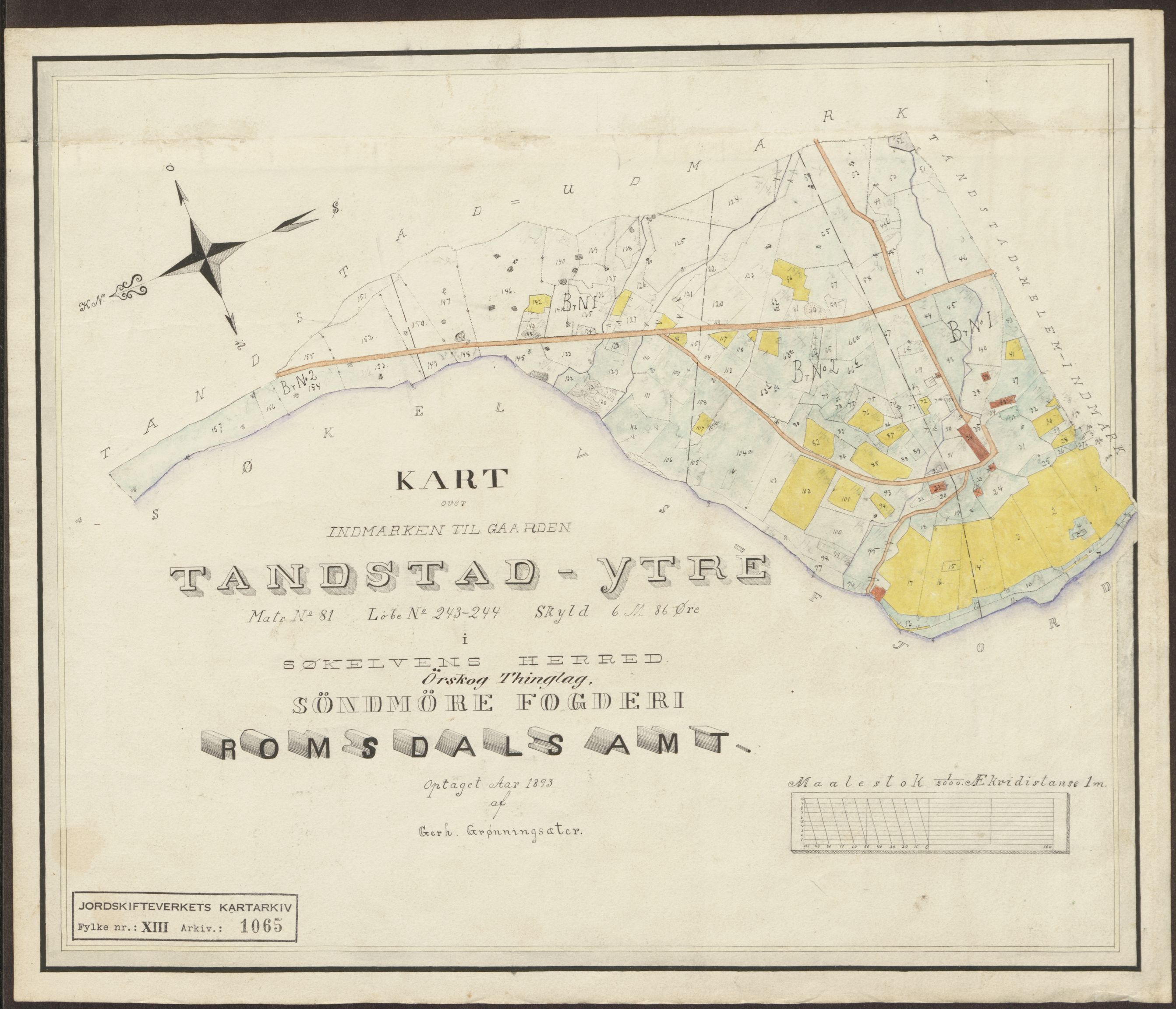Jordskifteverkets kartarkiv, AV/RA-S-3929/T, 1859-1988, p. 1290
