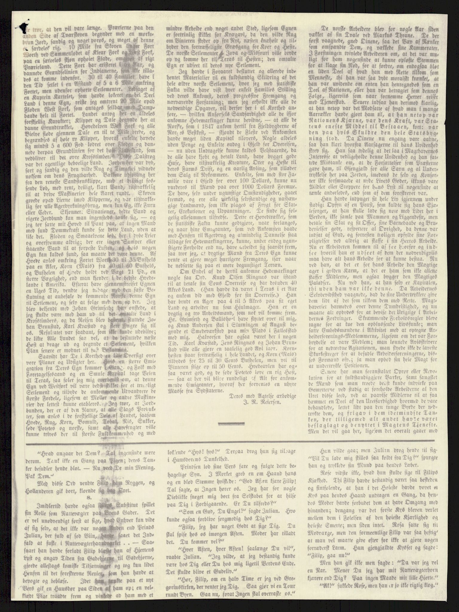 Samlinger til kildeutgivelse, Amerikabrevene, AV/RA-EA-4057/F/L0007: Innlån fra Hedmark: Berg - Furusetbrevene, 1838-1914, p. 405