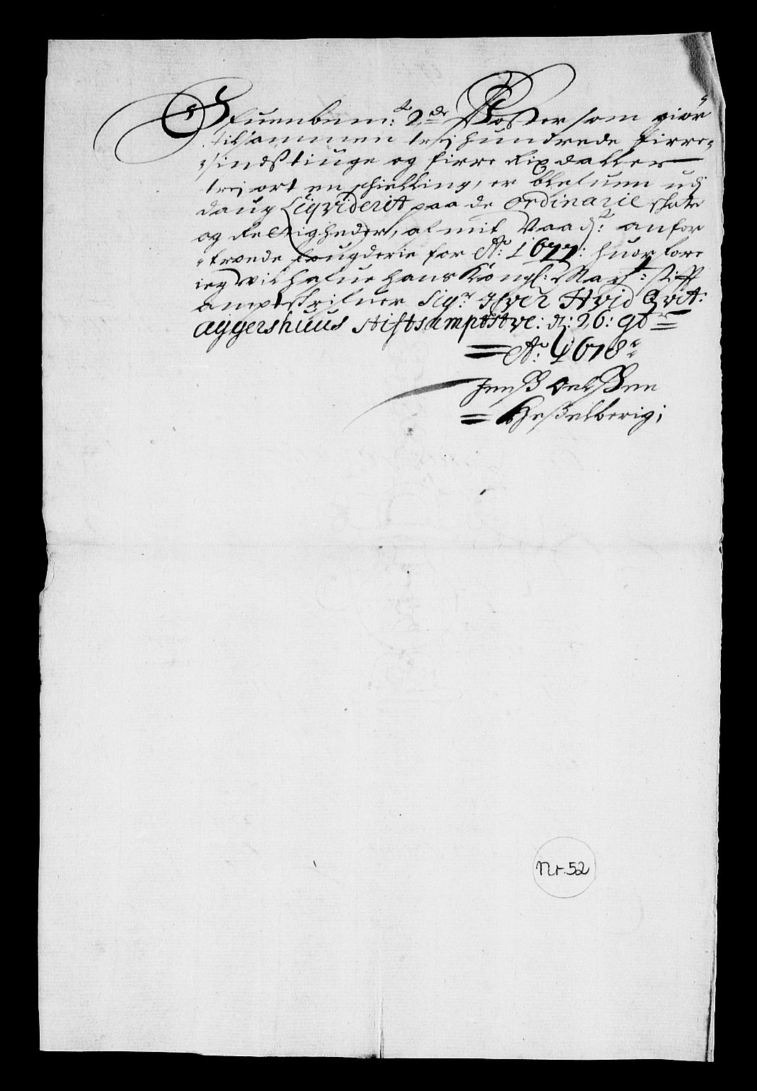 Rentekammeret inntil 1814, Reviderte regnskaper, Stiftamtstueregnskaper, Landkommissariatet på Akershus og Akershus stiftamt, AV/RA-EA-5869/R/Rb/L0132: Akershus stiftamt, 1672-1677