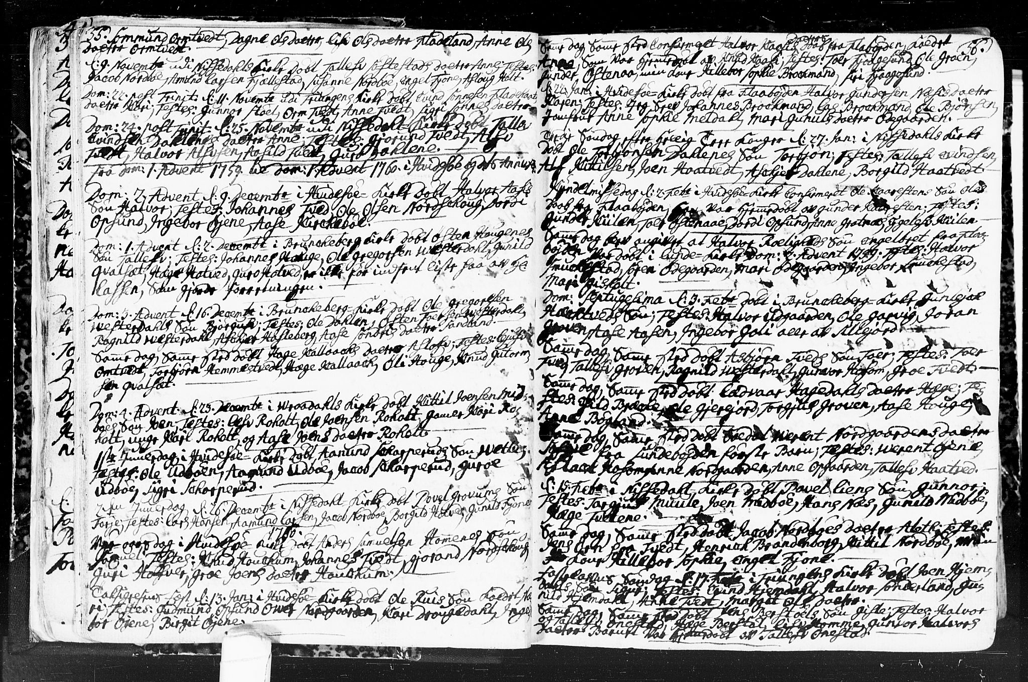 Kviteseid kirkebøker, SAKO/A-276/F/Fa/L0001: Parish register (official) no. I 1, 1754-1773, p. 55-56