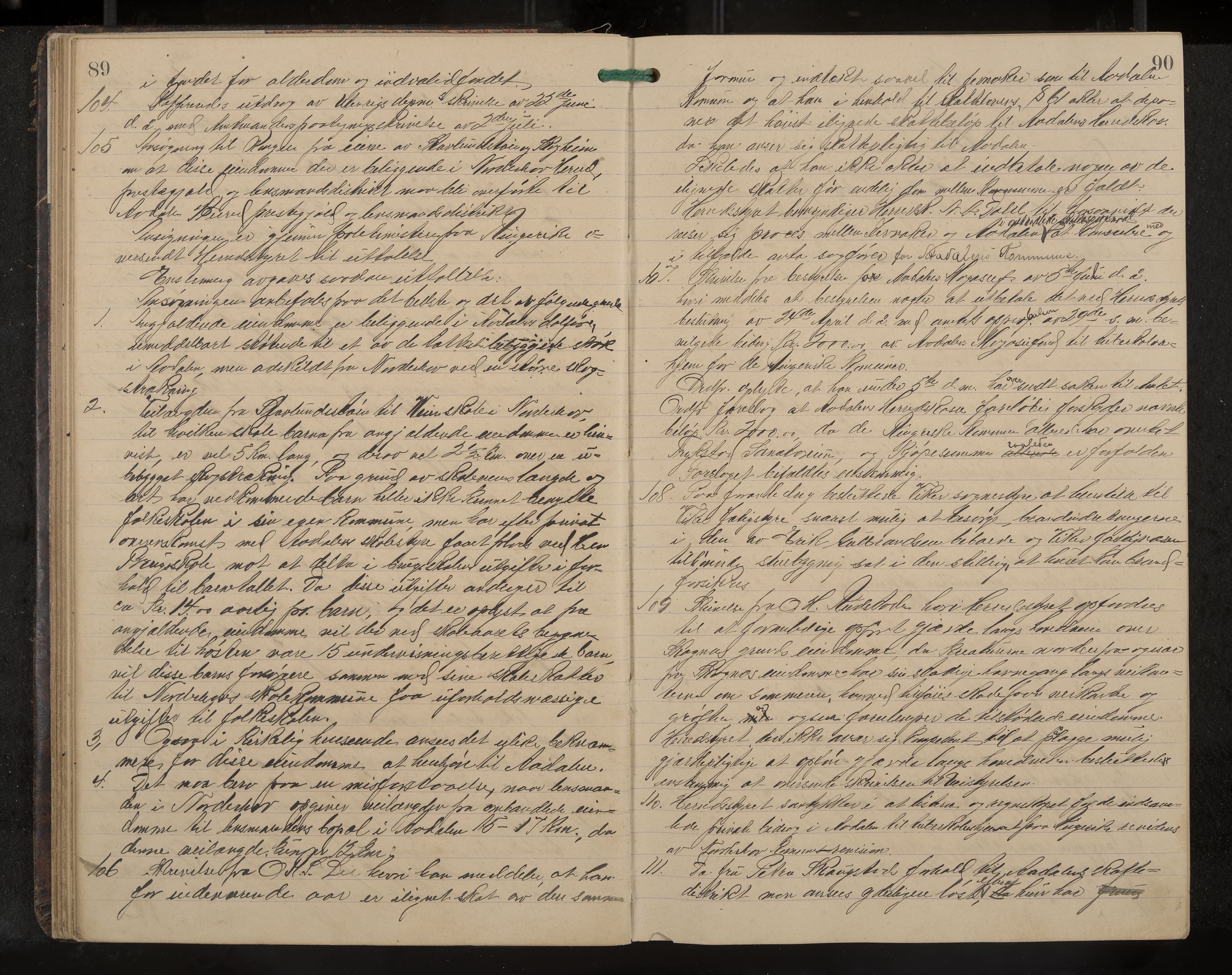 Ådal formannskap og sentraladministrasjon, IKAK/0614021/A/Aa/L0003: Møtebok, 1907-1914, p. 89-90