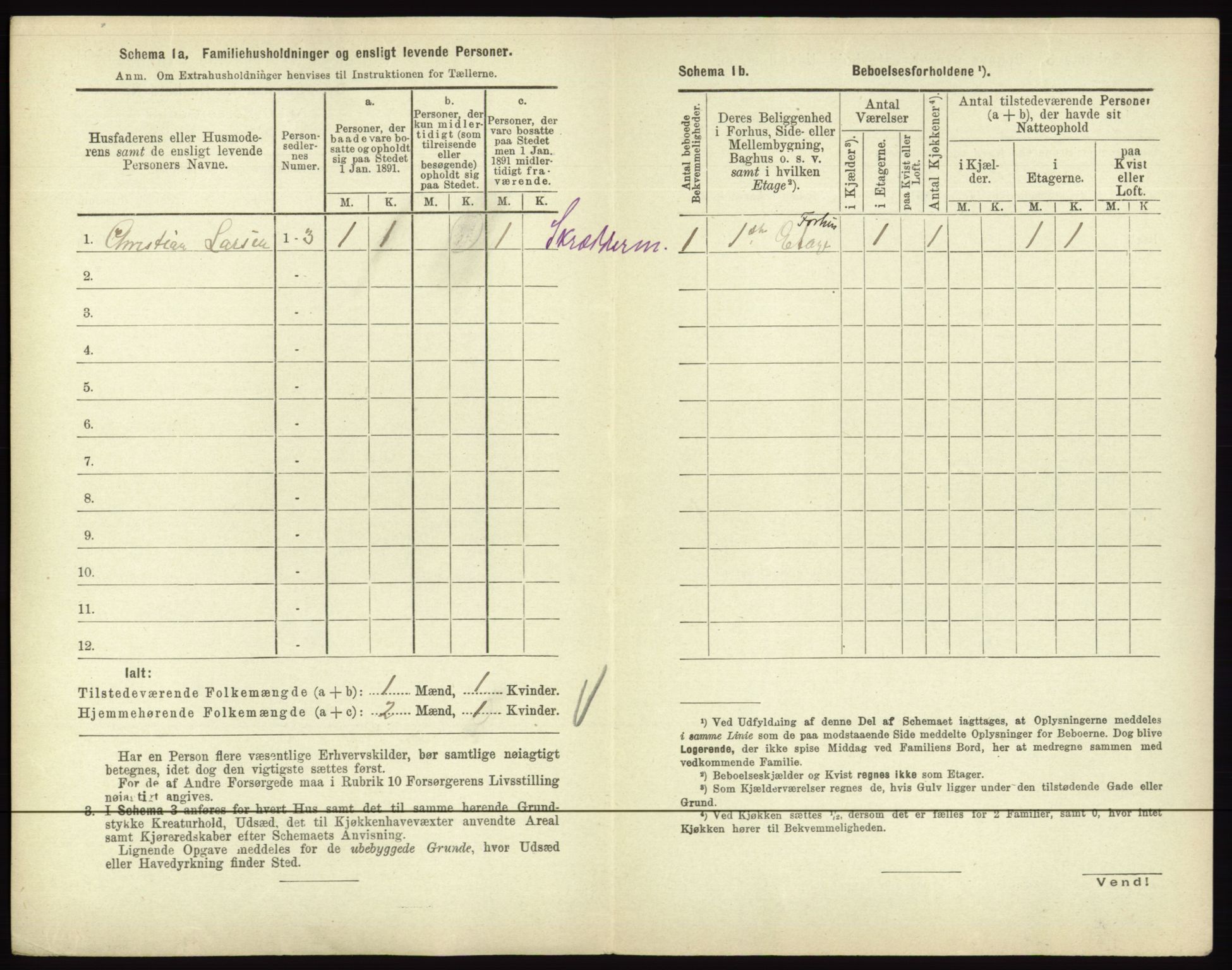 RA, 1891 census for 0601 Hønefoss, 1891, p. 384