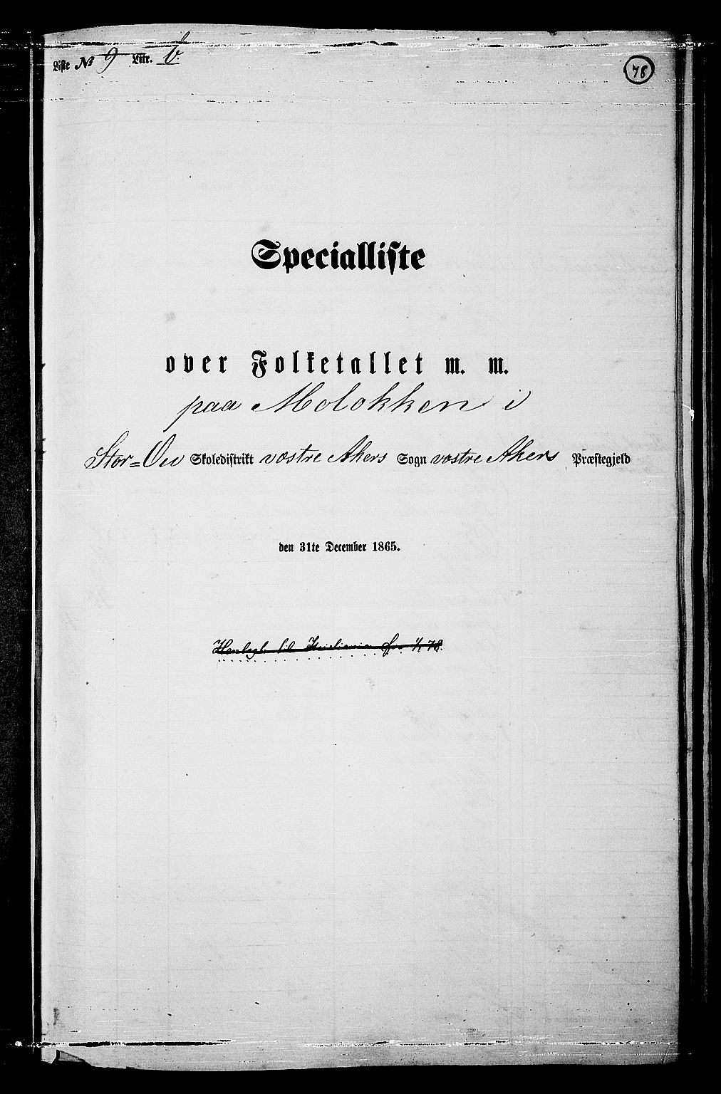 RA, 1865 census for Vestre Aker, 1865, p. 246