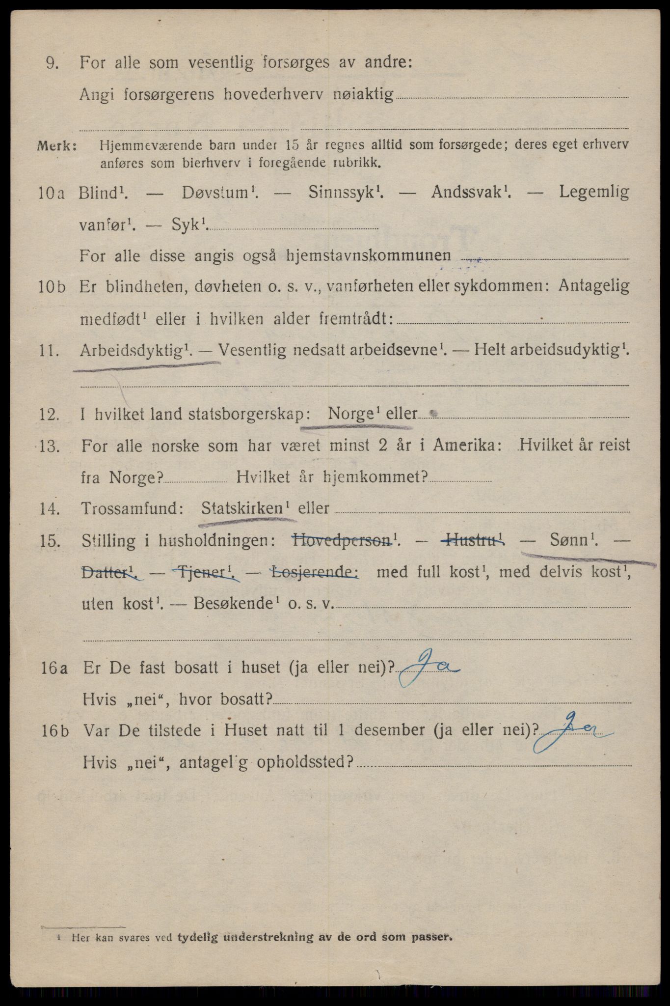 SAT, 1920 census for Trondheim, 1920, p. 59667