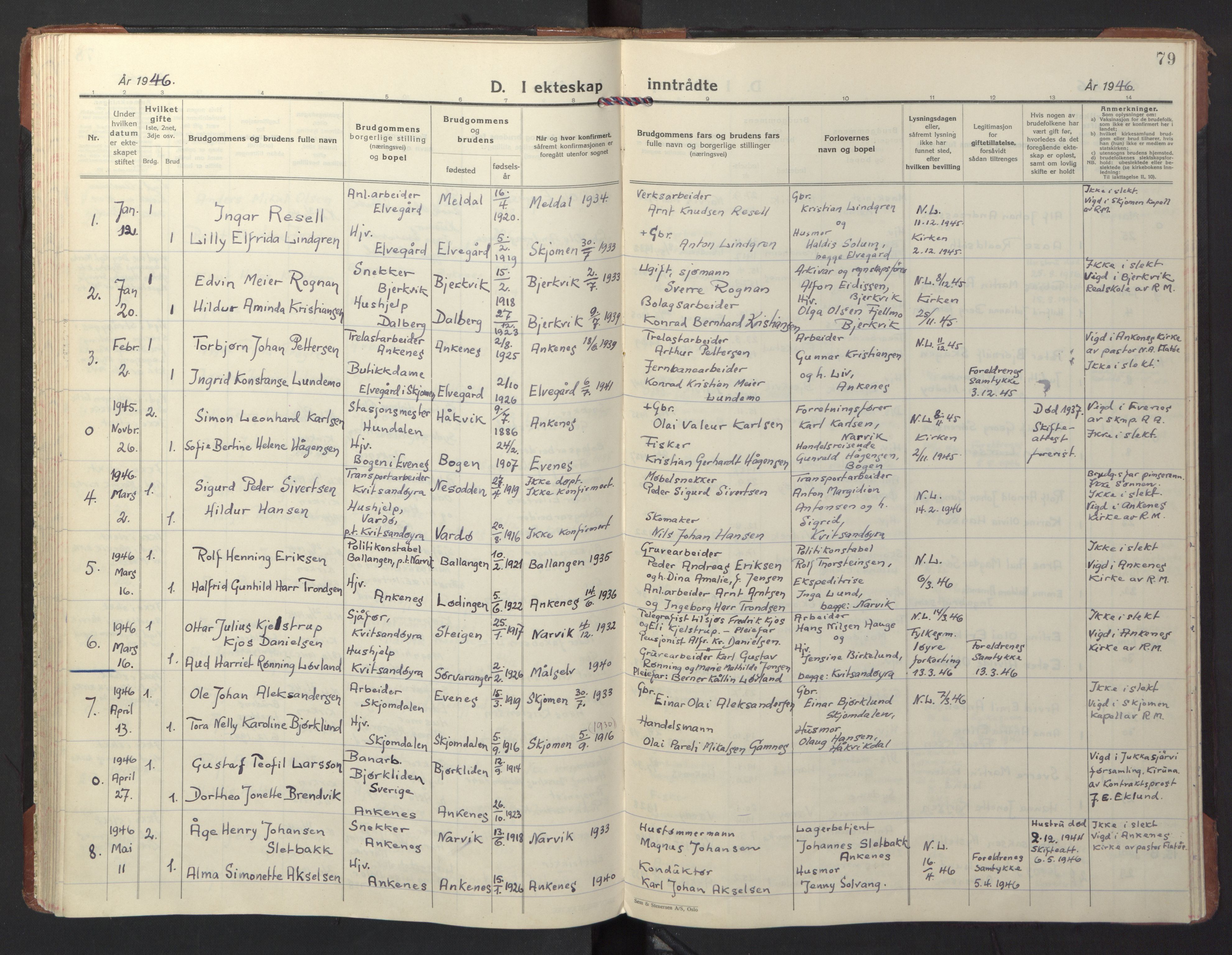 Ministerialprotokoller, klokkerbøker og fødselsregistre - Nordland, AV/SAT-A-1459/866/L0948: Parish register (official) no. 866A11, 1929-1949, p. 79