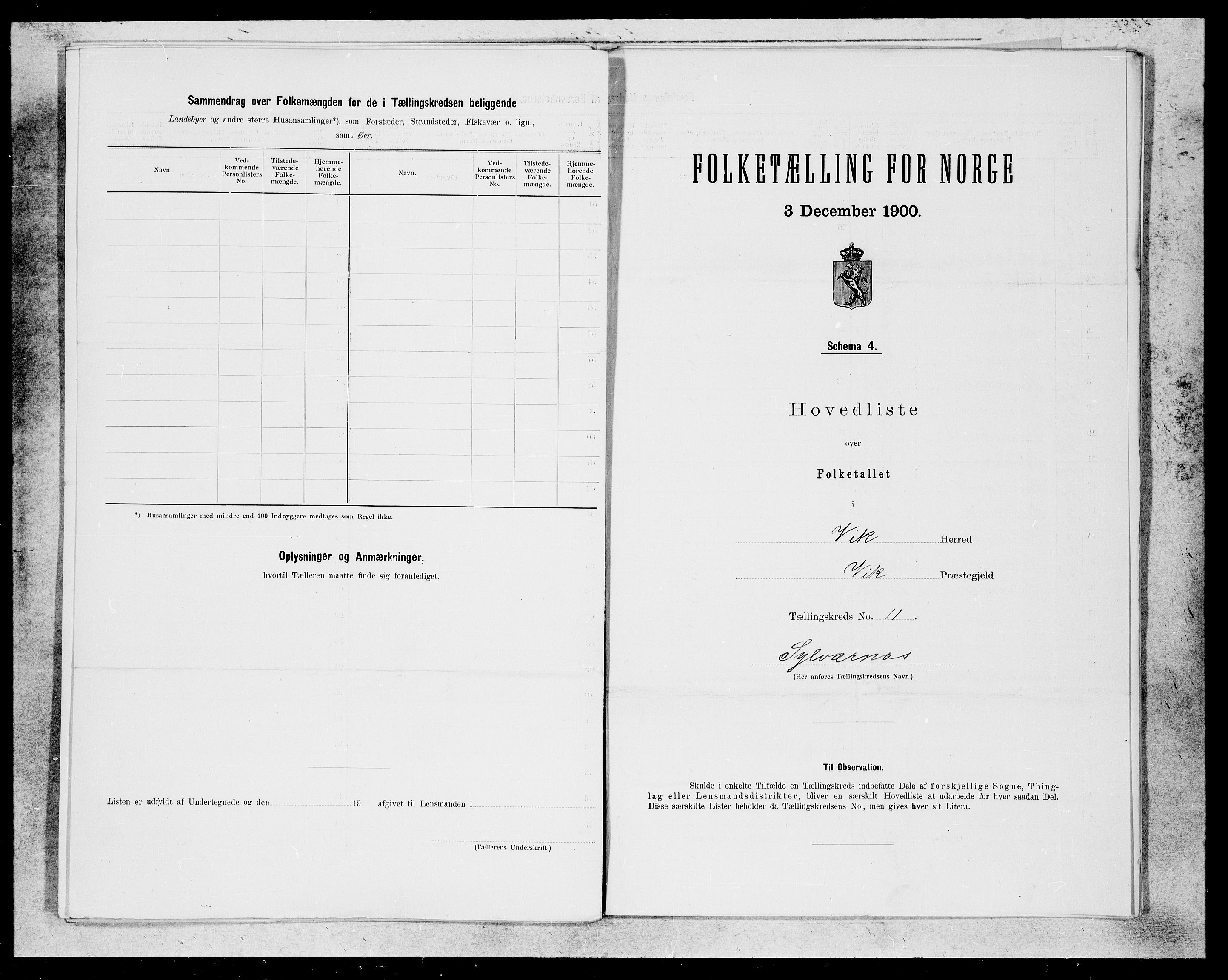 SAB, 1900 census for Vik, 1900, p. 23