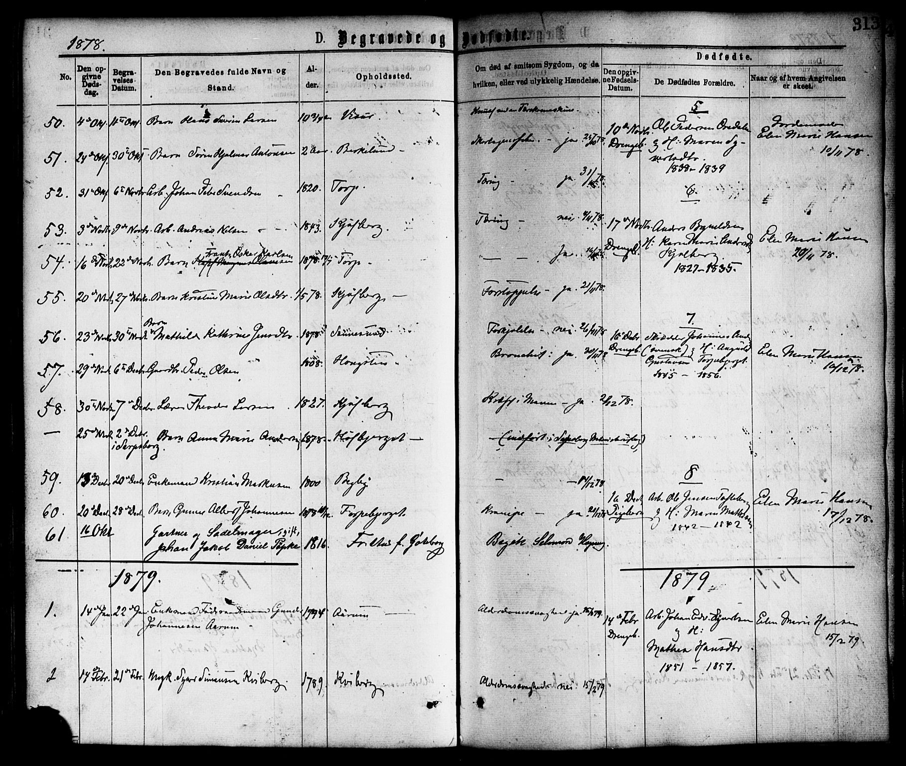 Borge prestekontor Kirkebøker, SAO/A-10903/F/Fa/L0007: Parish register (official) no. I 7, 1875-1886, p. 313
