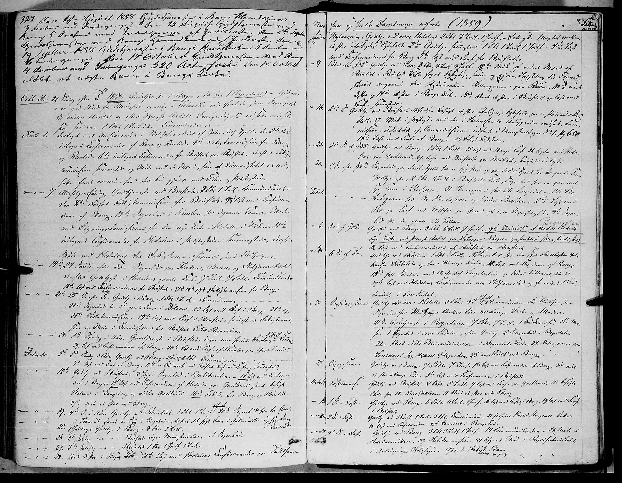 Sør-Aurdal prestekontor, AV/SAH-PREST-128/H/Ha/Haa/L0005: Parish register (official) no. 5, 1849-1876, p. 327