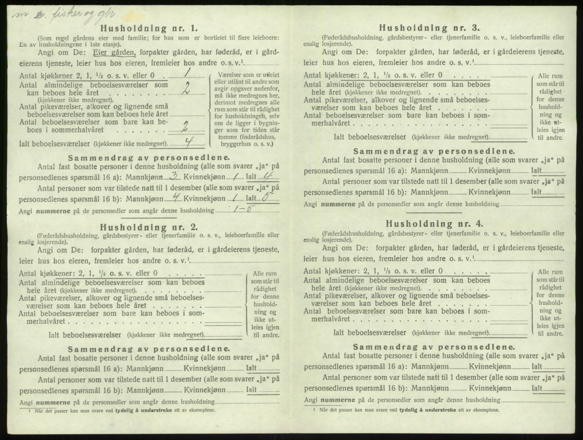 SAB, 1920 census for Solund, 1920, p. 306