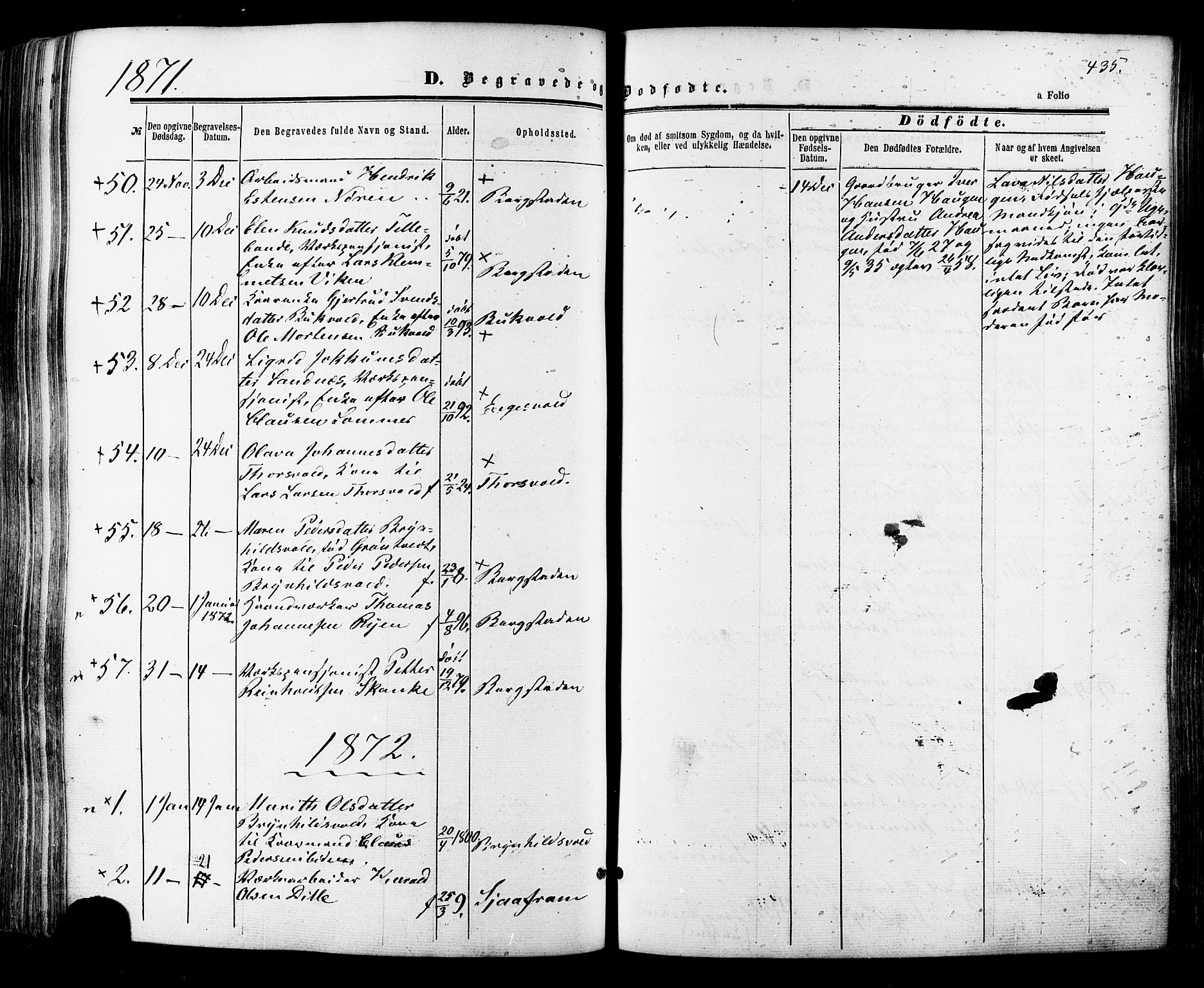 Ministerialprotokoller, klokkerbøker og fødselsregistre - Sør-Trøndelag, SAT/A-1456/681/L0932: Parish register (official) no. 681A10, 1860-1878, p. 435