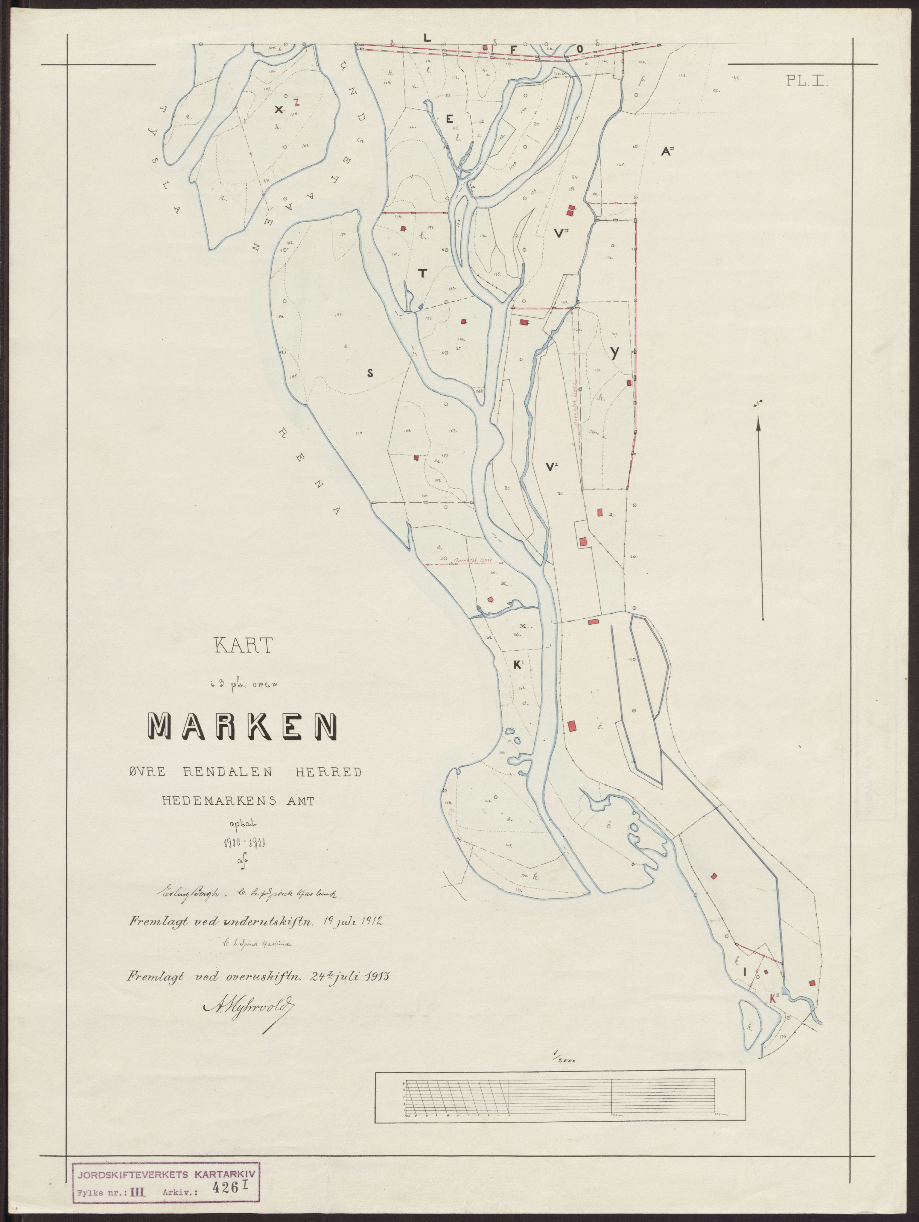 Jordskifteverkets kartarkiv, AV/RA-S-3929/T, 1859-1988, p. 695