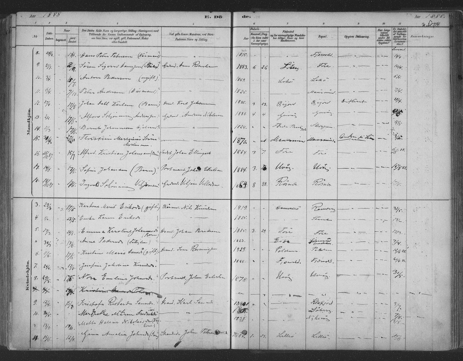 Ministerialprotokoller, klokkerbøker og fødselsregistre - Nordland, AV/SAT-A-1459/891/L1302: Parish register (official) no. 891A07, 1878-1895, p. 374
