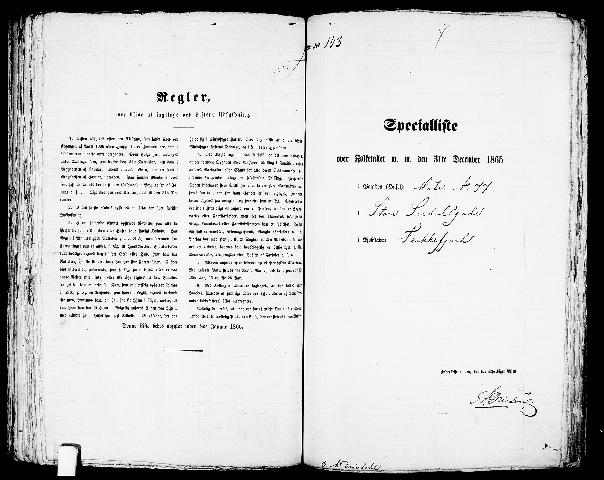 RA, 1865 census for Flekkefjord/Flekkefjord, 1865, p. 296