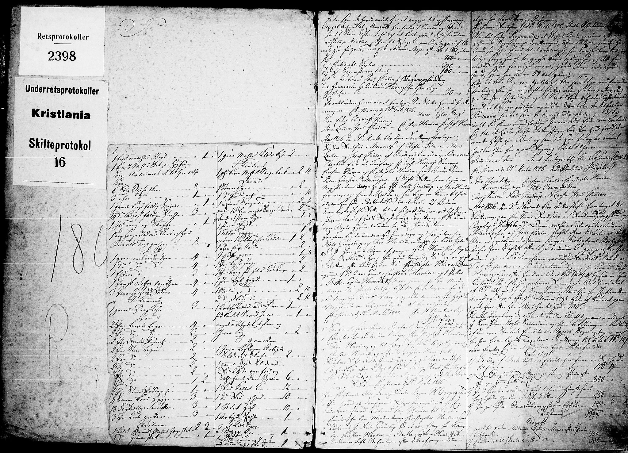 Oslo skifterett, AV/SAO-A-10383/H/Ha/L0014: Skifteprotokoll, 1806-1810, p. 2-3