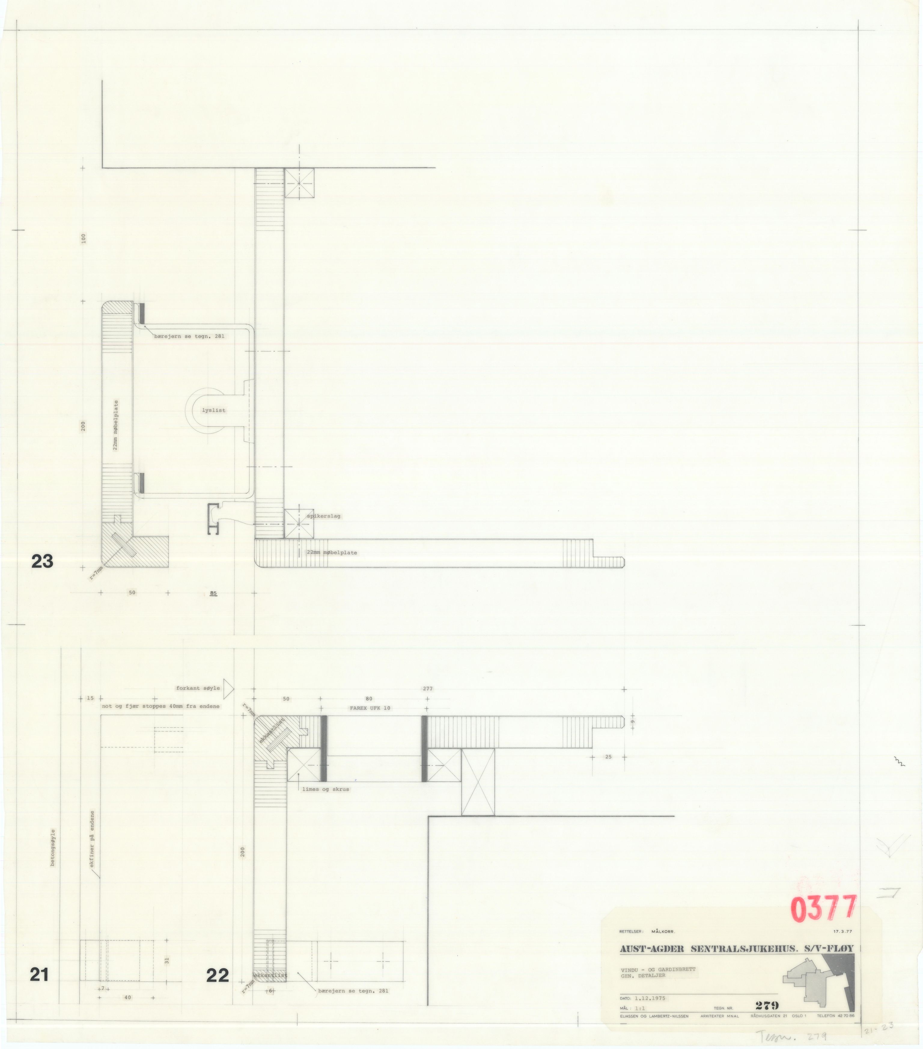 Eliassen og Lambertz-Nilssen Arkitekter, AAKS/PA-2983/T/T03/L0005: Tegningskogger 377, 1974-1978, p. 8