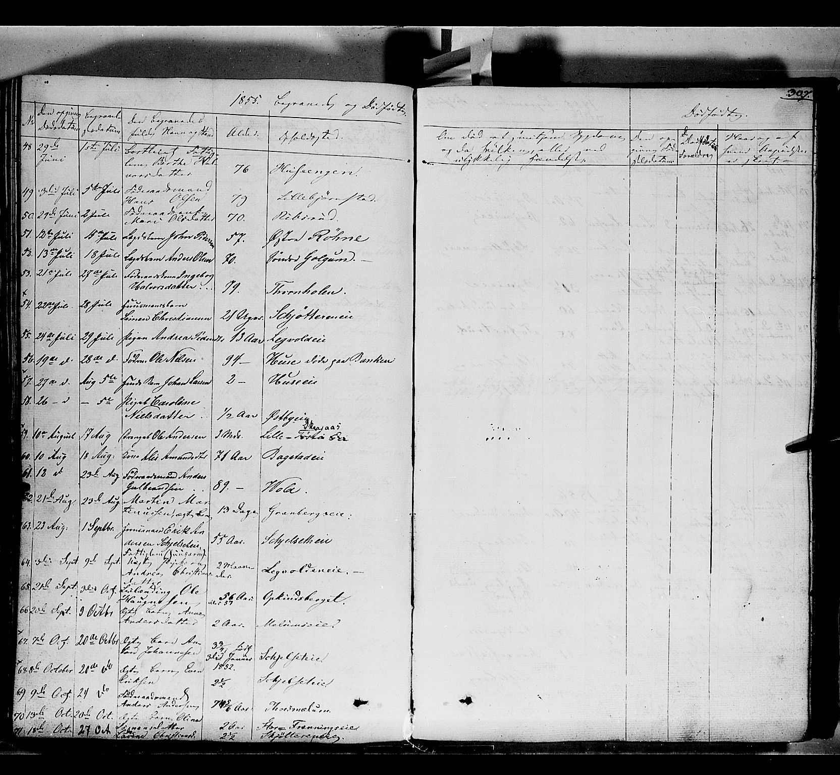 Romedal prestekontor, AV/SAH-PREST-004/K/L0004: Parish register (official) no. 4, 1847-1861, p. 307