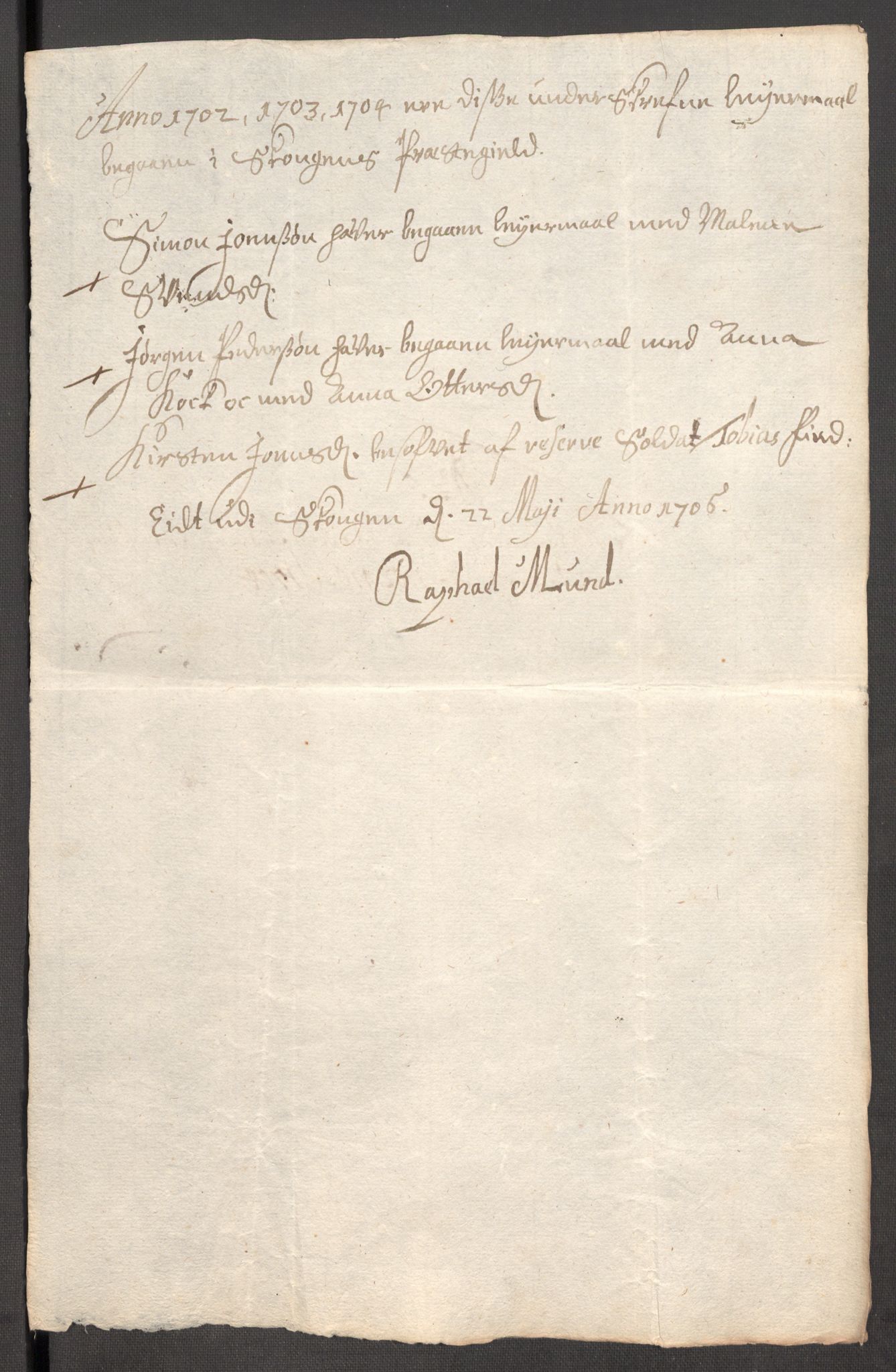 Rentekammeret inntil 1814, Reviderte regnskaper, Fogderegnskap, AV/RA-EA-4092/R62/L4195: Fogderegnskap Stjørdal og Verdal, 1704, p. 315