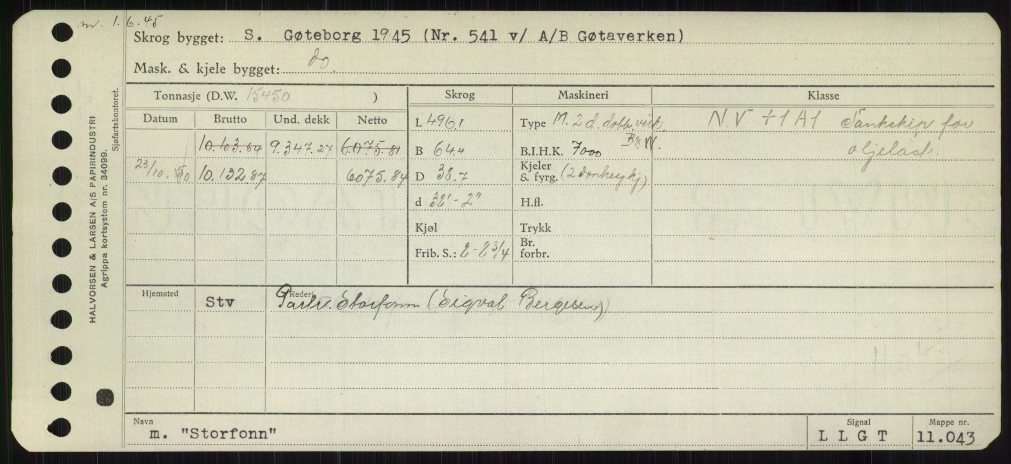 Sjøfartsdirektoratet med forløpere, Skipsmålingen, RA/S-1627/H/Hb/L0004: Fartøy, O-S, p. 463