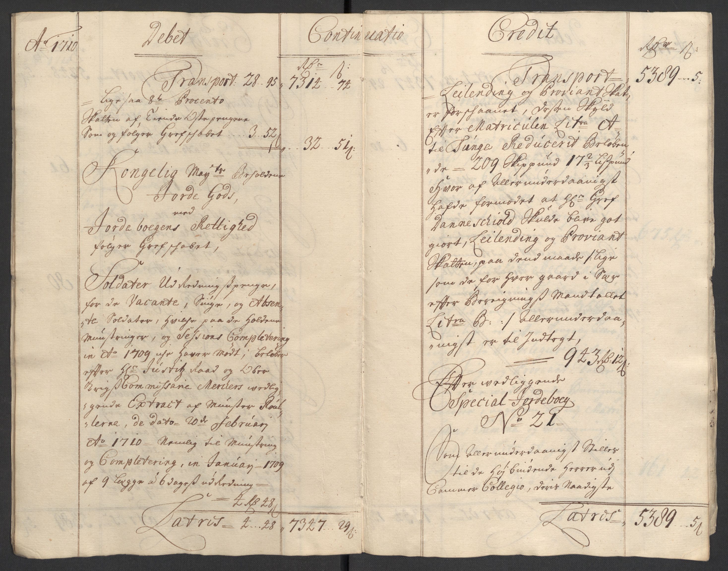 Rentekammeret inntil 1814, Reviderte regnskaper, Fogderegnskap, AV/RA-EA-4092/R33/L1981: Fogderegnskap Larvik grevskap, 1709-1710, p. 250