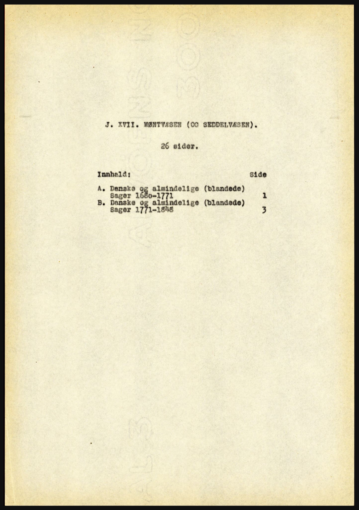 Riksarkivet, Seksjon for eldre arkiv og spesialsamlinger, AV/RA-EA-6797/H/Ha, 1953