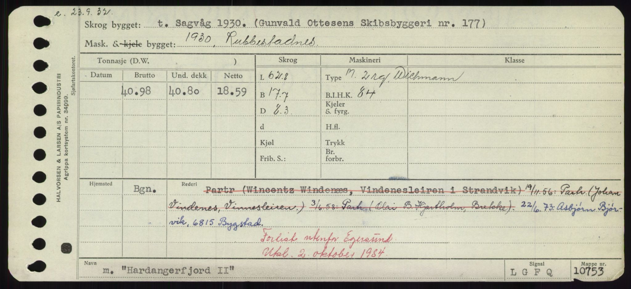 Sjøfartsdirektoratet med forløpere, Skipsmålingen, RA/S-1627/H/Hd/L0014: Fartøy, H-Havl, p. 313