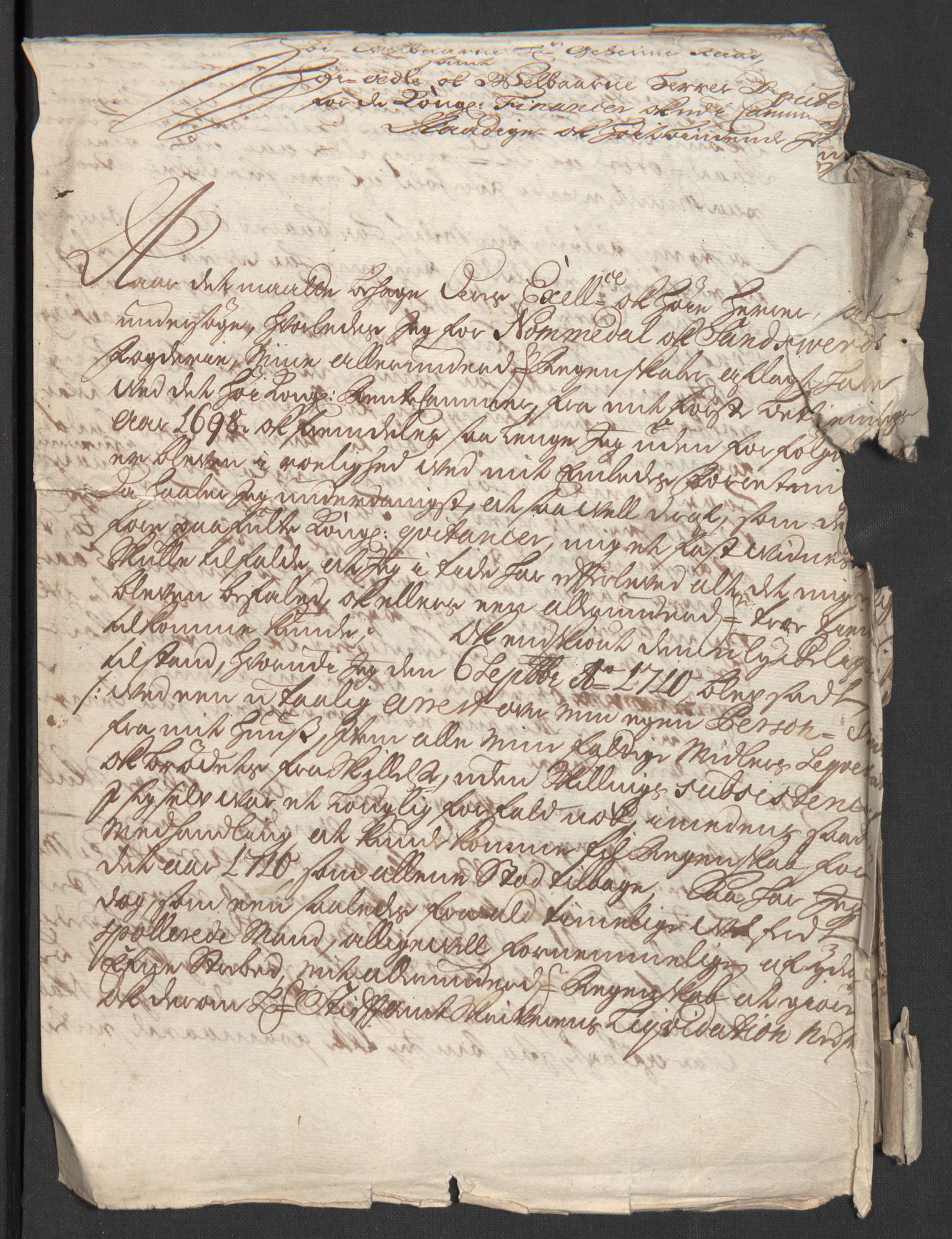 Rentekammeret inntil 1814, Reviderte regnskaper, Fogderegnskap, AV/RA-EA-4092/R24/L1585: Fogderegnskap Numedal og Sandsvær, 1709-1710, p. 281