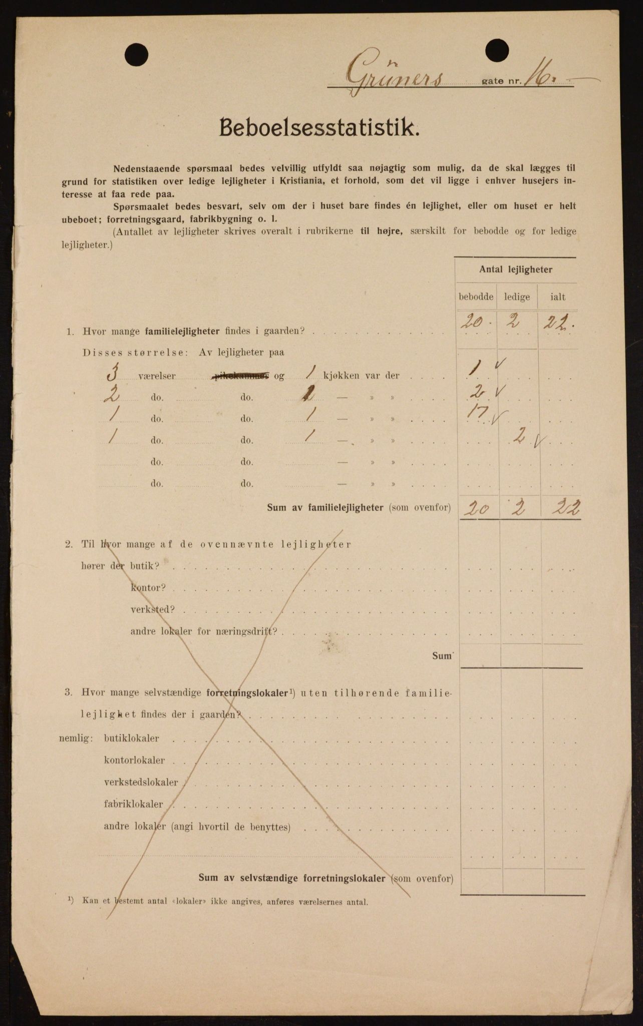 OBA, Municipal Census 1909 for Kristiania, 1909, p. 28315