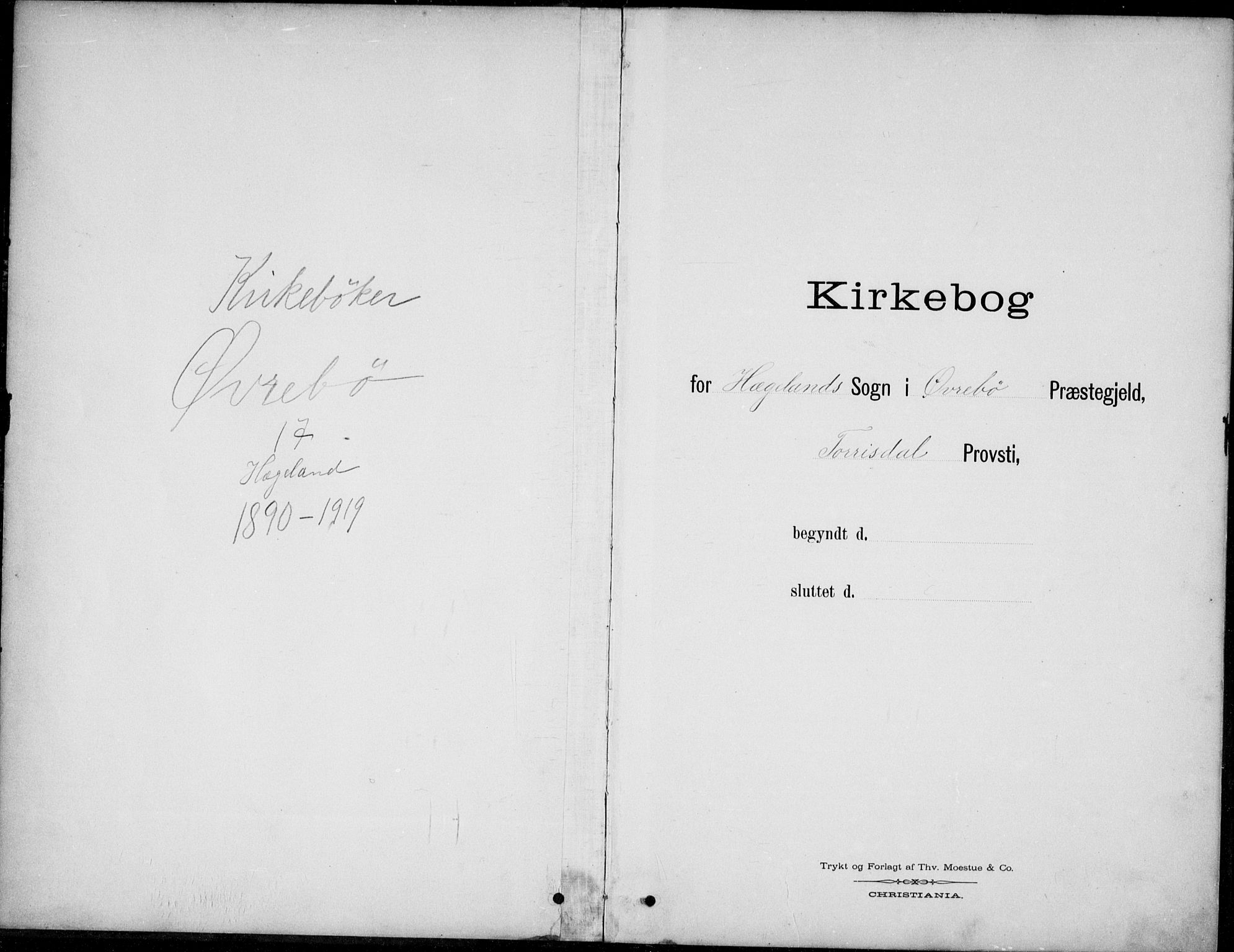 Vennesla sokneprestkontor, AV/SAK-1111-0045/Fb/Fba/L0003: Parish register (copy) no. B 3, 1890-1919