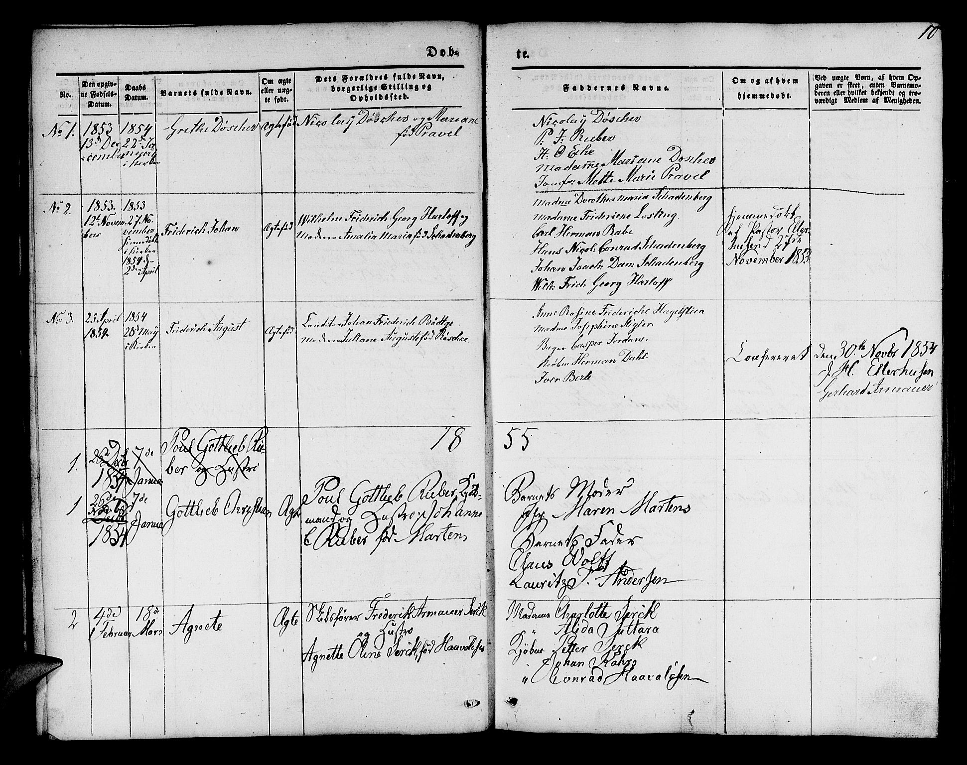 Mariakirken Sokneprestembete, SAB/A-76901/H/Hab/L0002: Parish register (copy) no. A 2, 1846-1862, p. 10