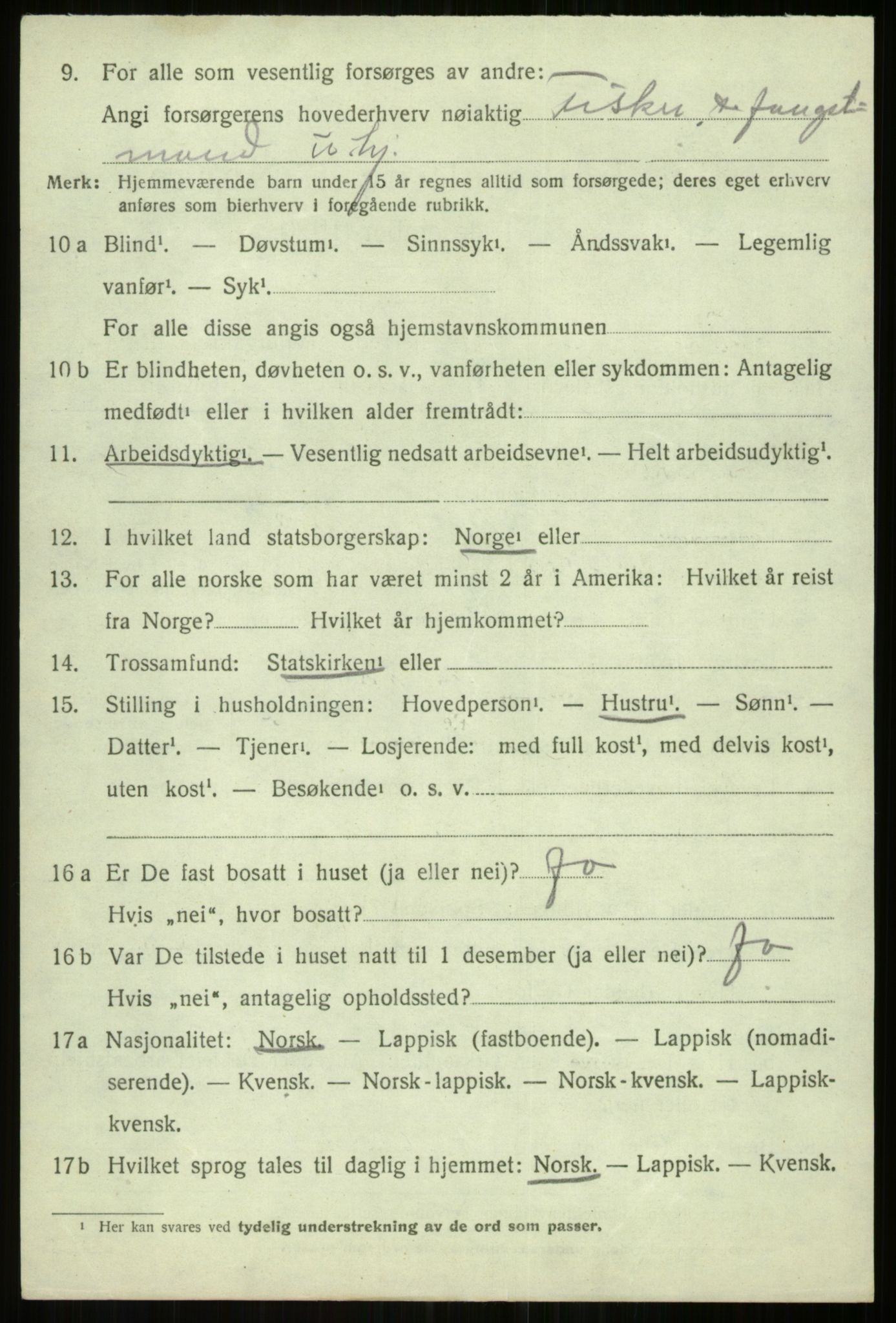 SATØ, 1920 census for Balsfjord, 1920, p. 5895