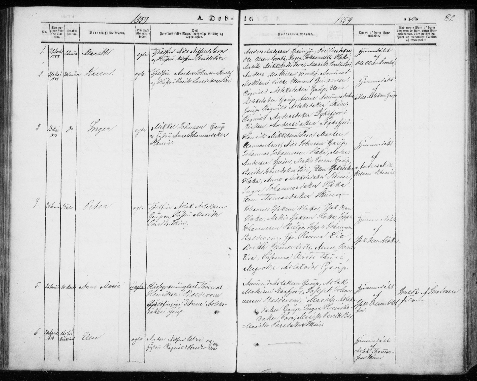 Kautokeino sokneprestembete, SATØ/S-1340/H/Ha/L0002.kirke: Parish register (official) no. 2, 1843-1861, p. 82